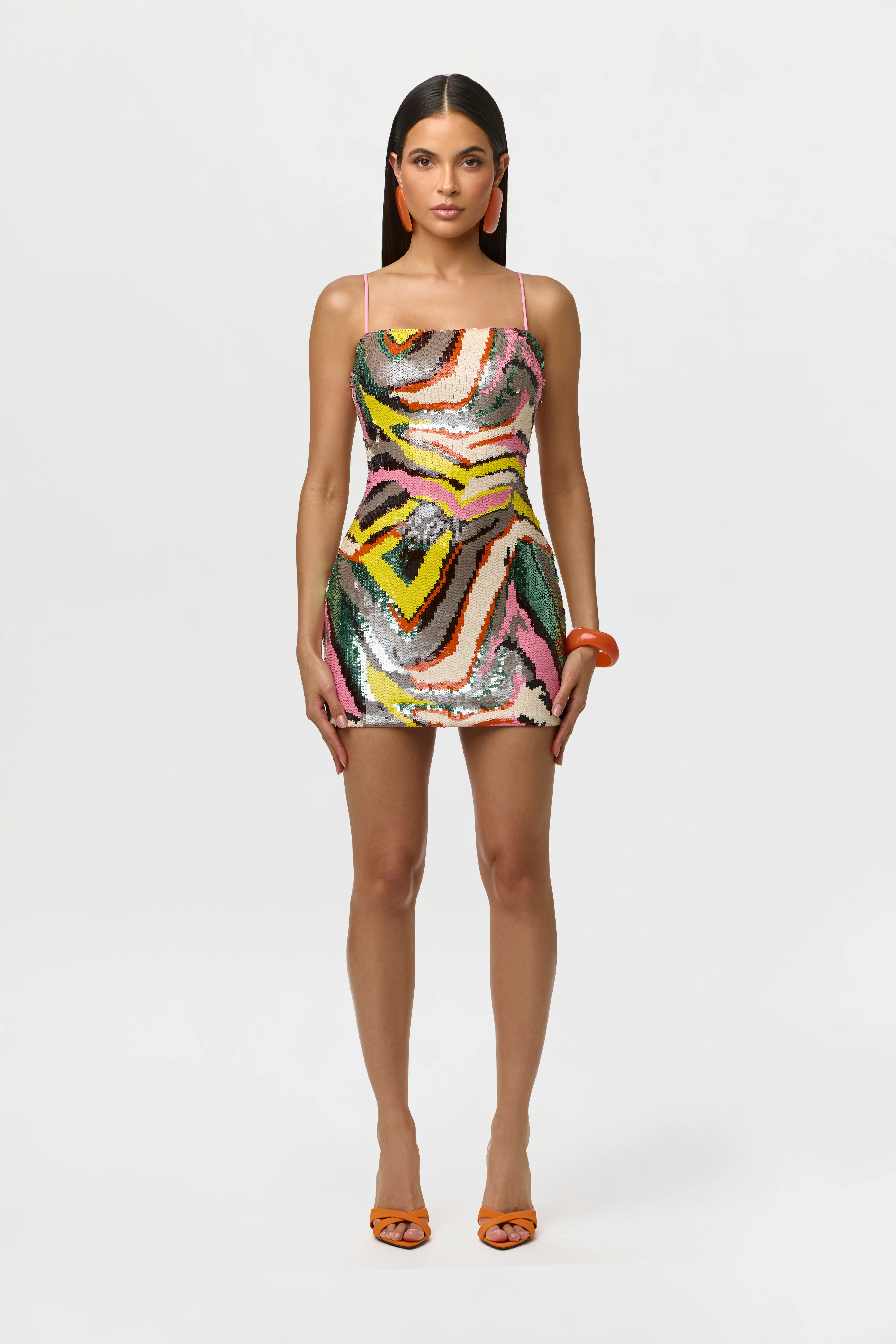 Sequin Abstract Mini Dress - Image 3