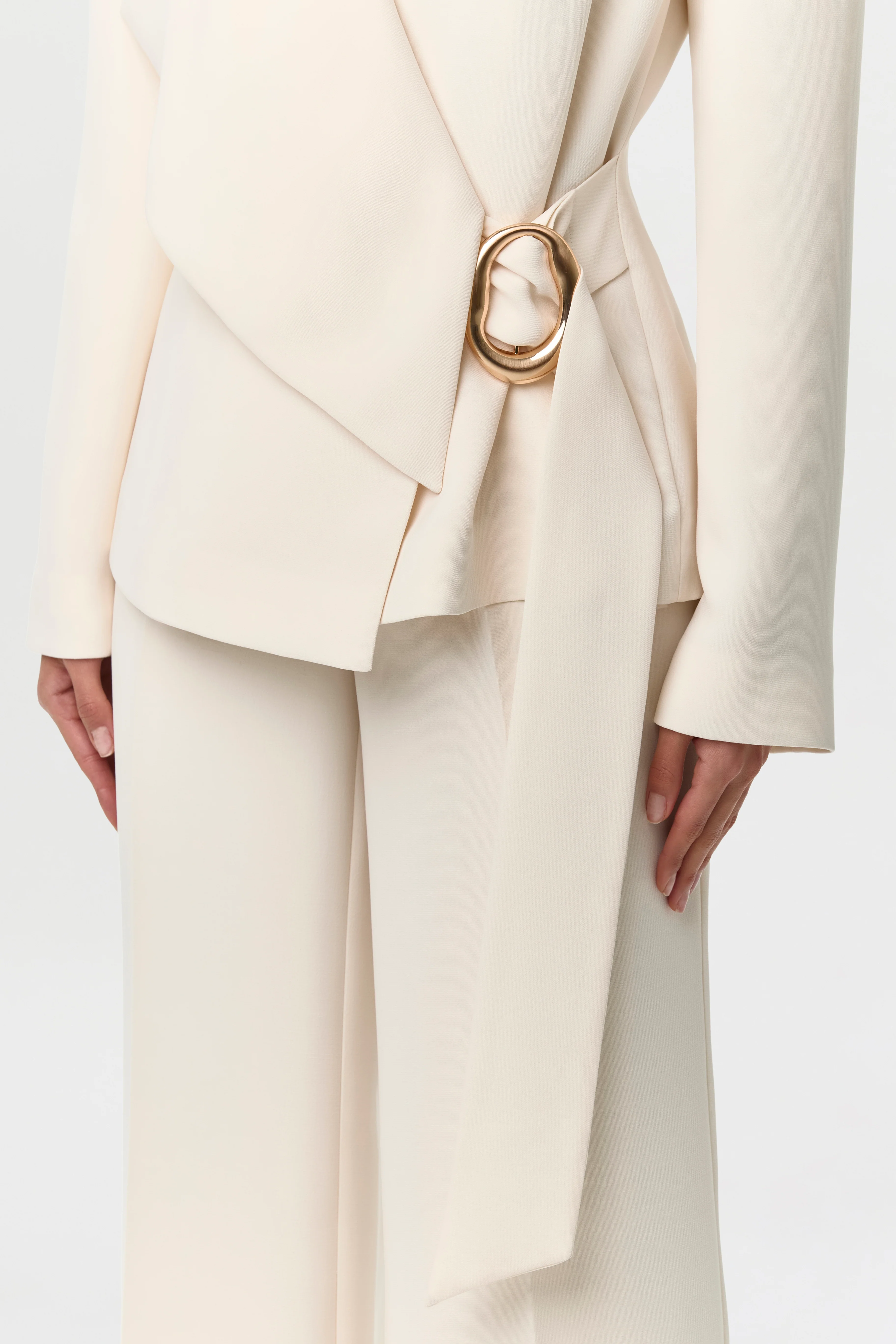 Suiting Asymmetric Wrap Blazer - Image 10