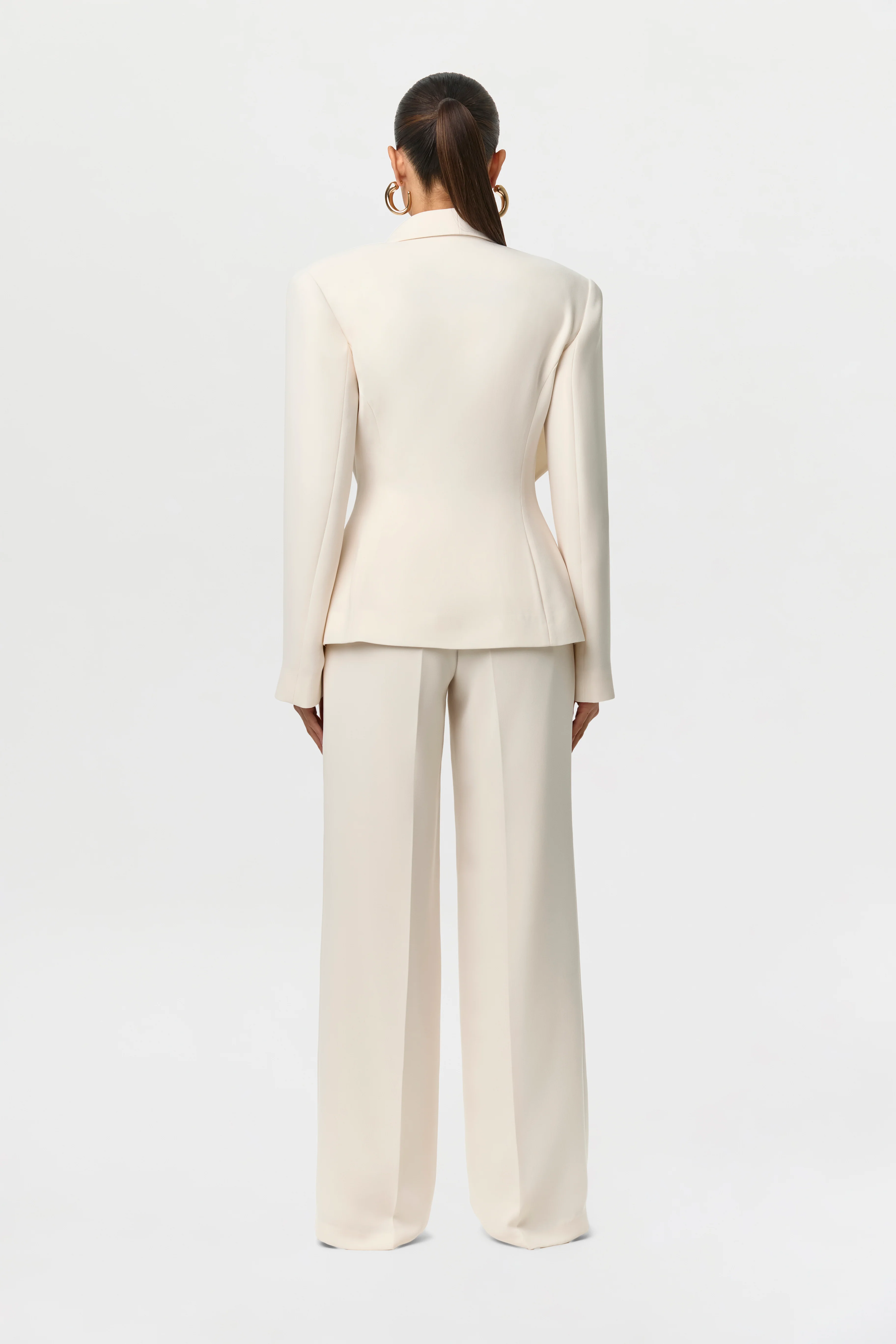 Suiting Asymmetric Wrap Blazer - Image 11