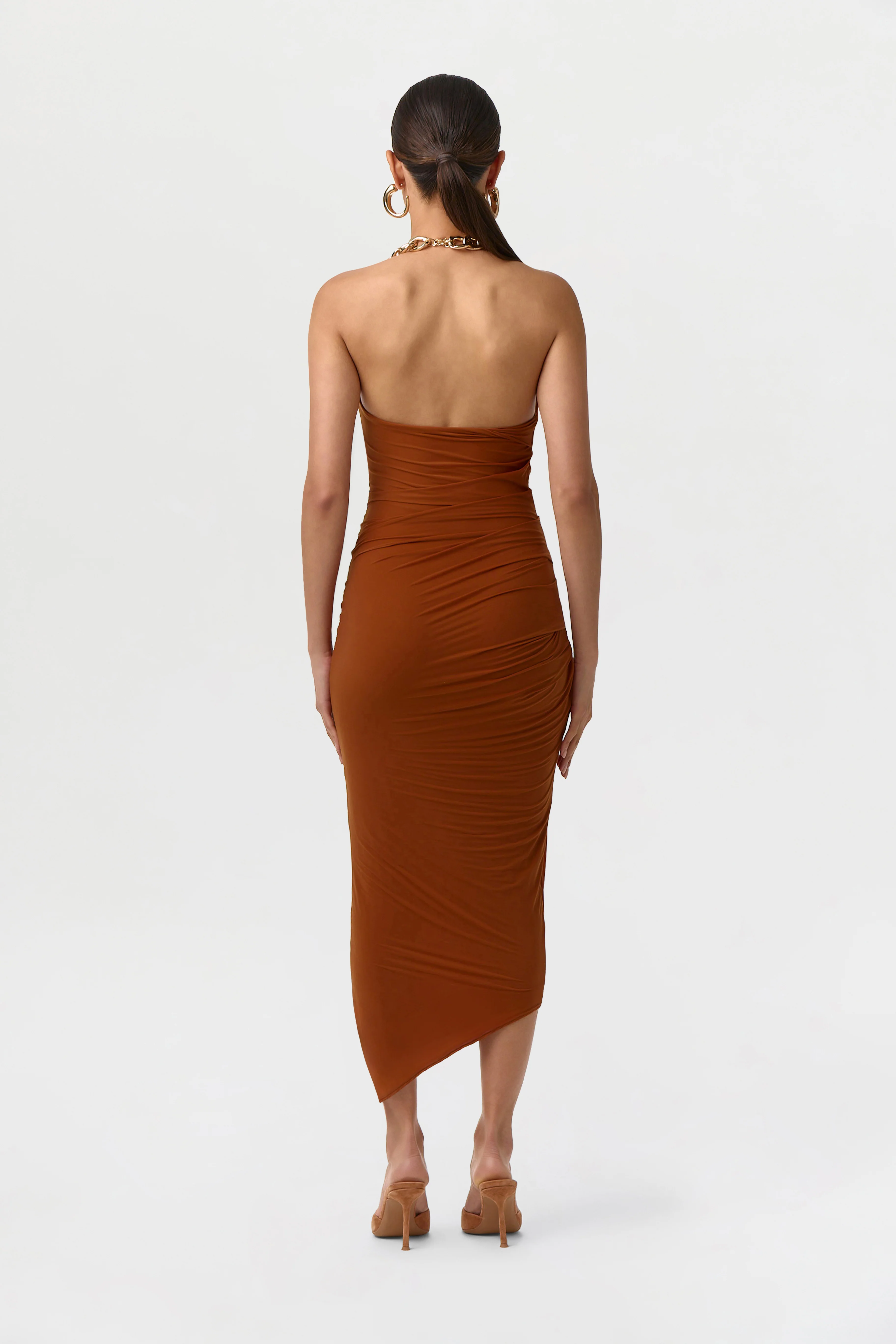 Bare Body Halter Chain Midi Dress - Image 5