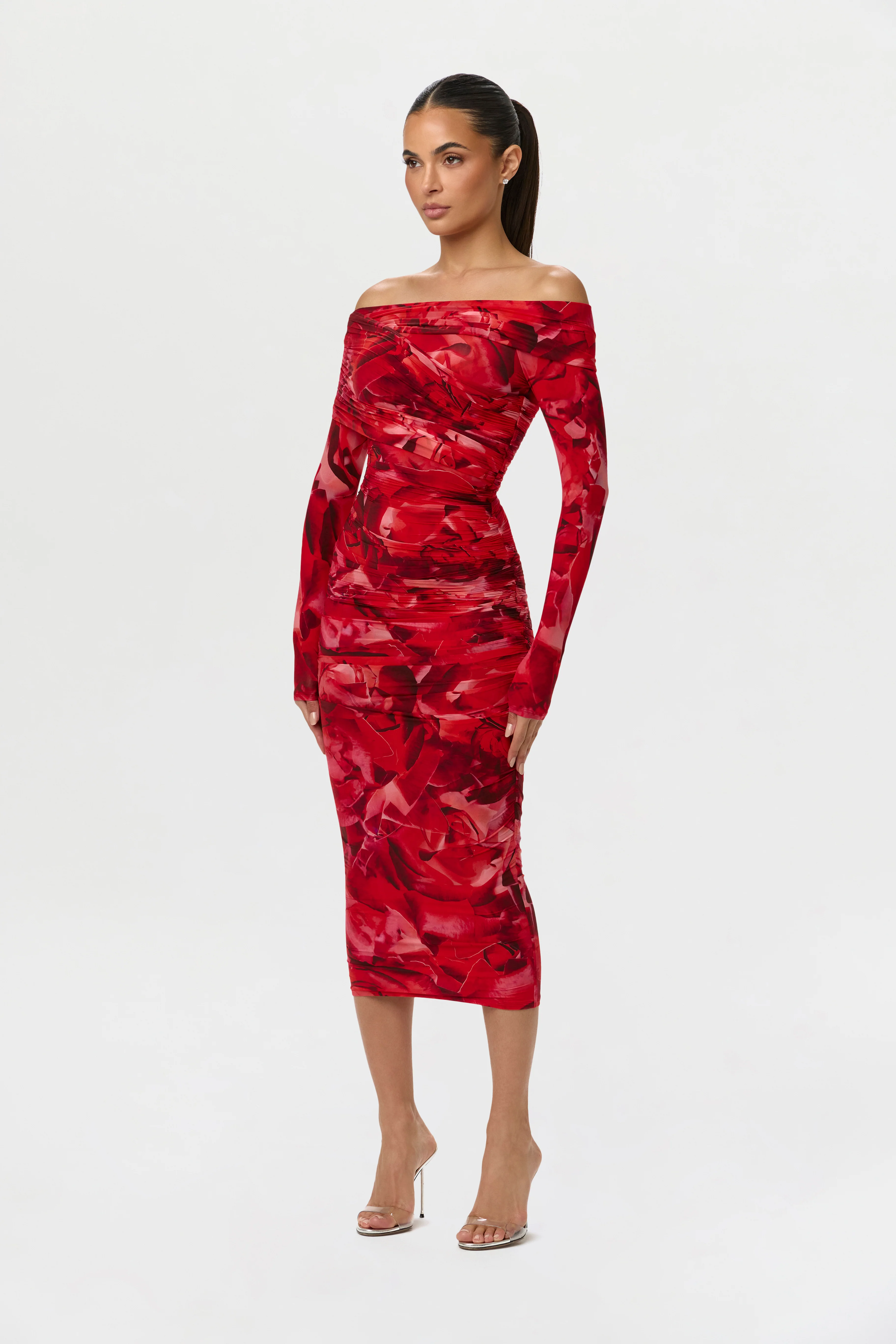 Bare Body Off-Shoulder Midi Dress - Image 4