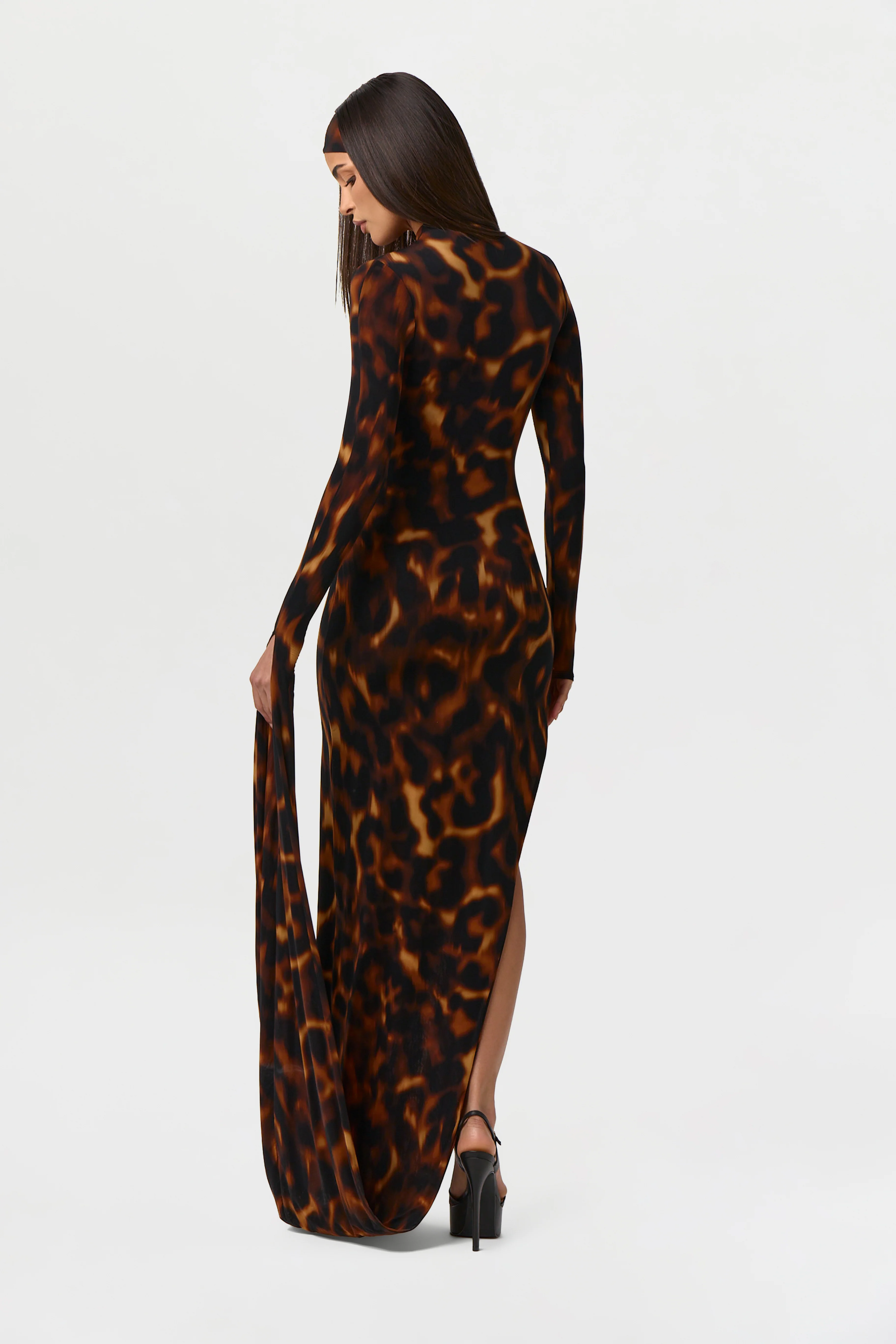 Bare Body Sleeve Drape Maxi Dress - Image 5