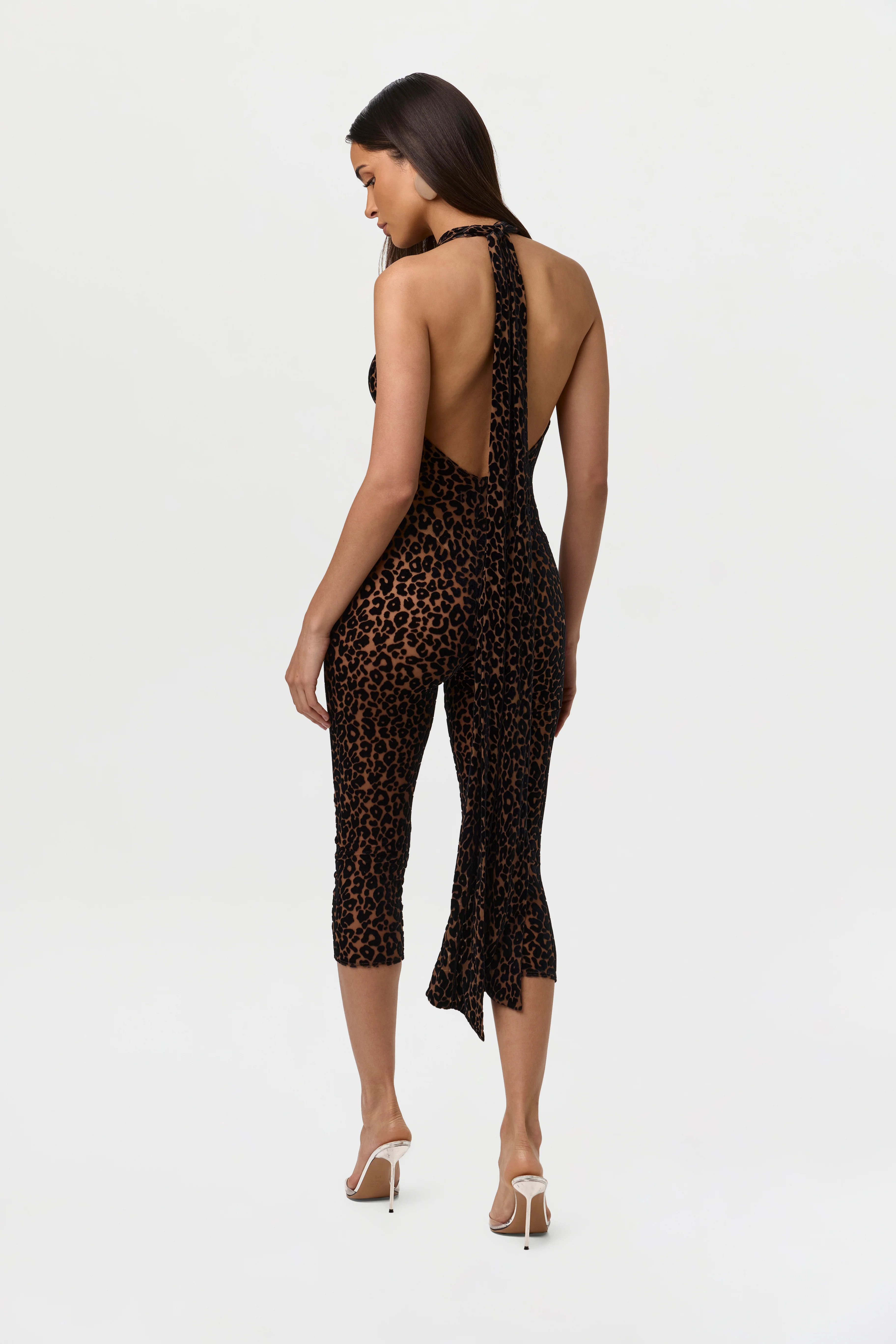 Burnout Halter Capri Jumpsuit Petite - Image 5