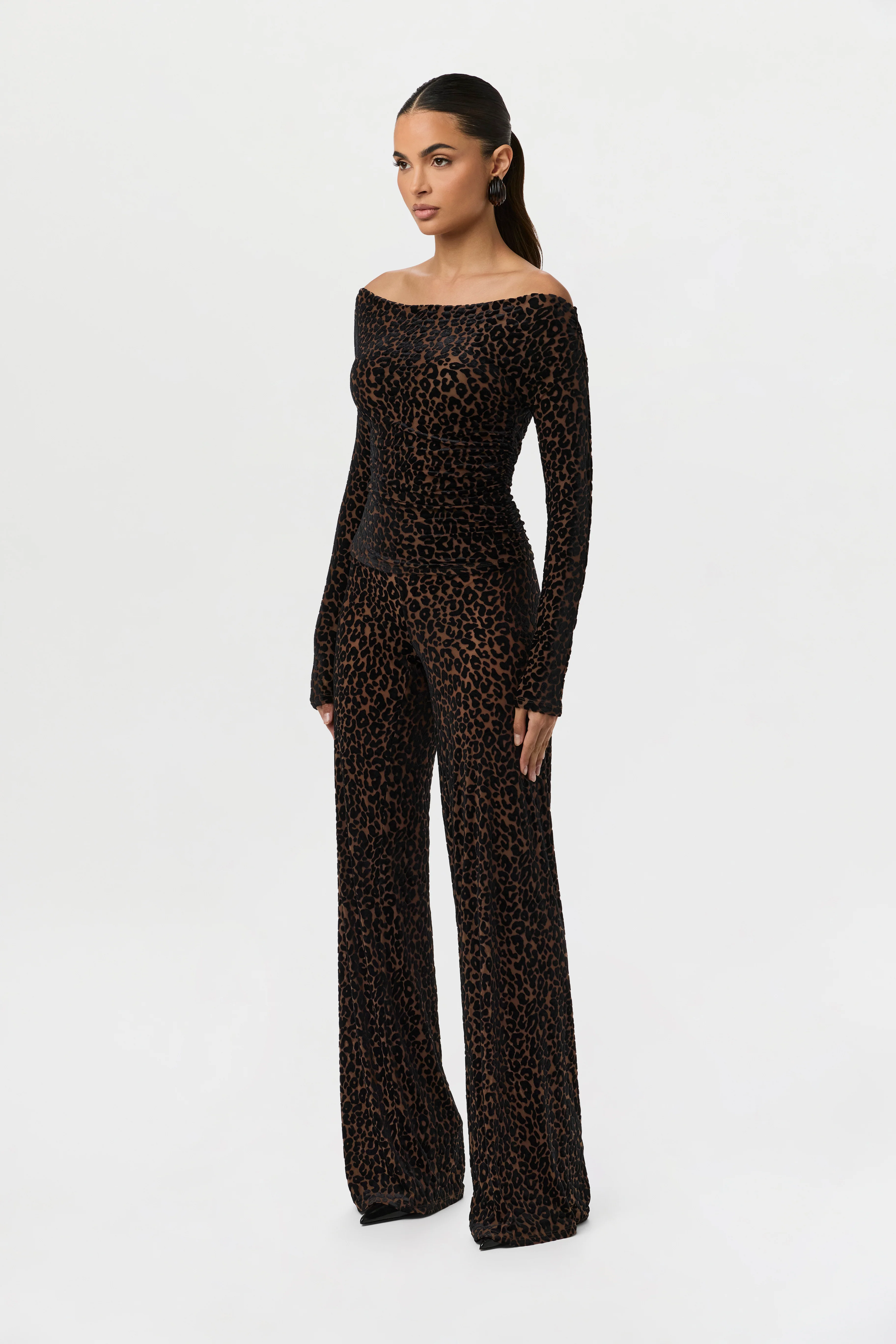 Burnout Print Off-Shoulder Top - Image 2