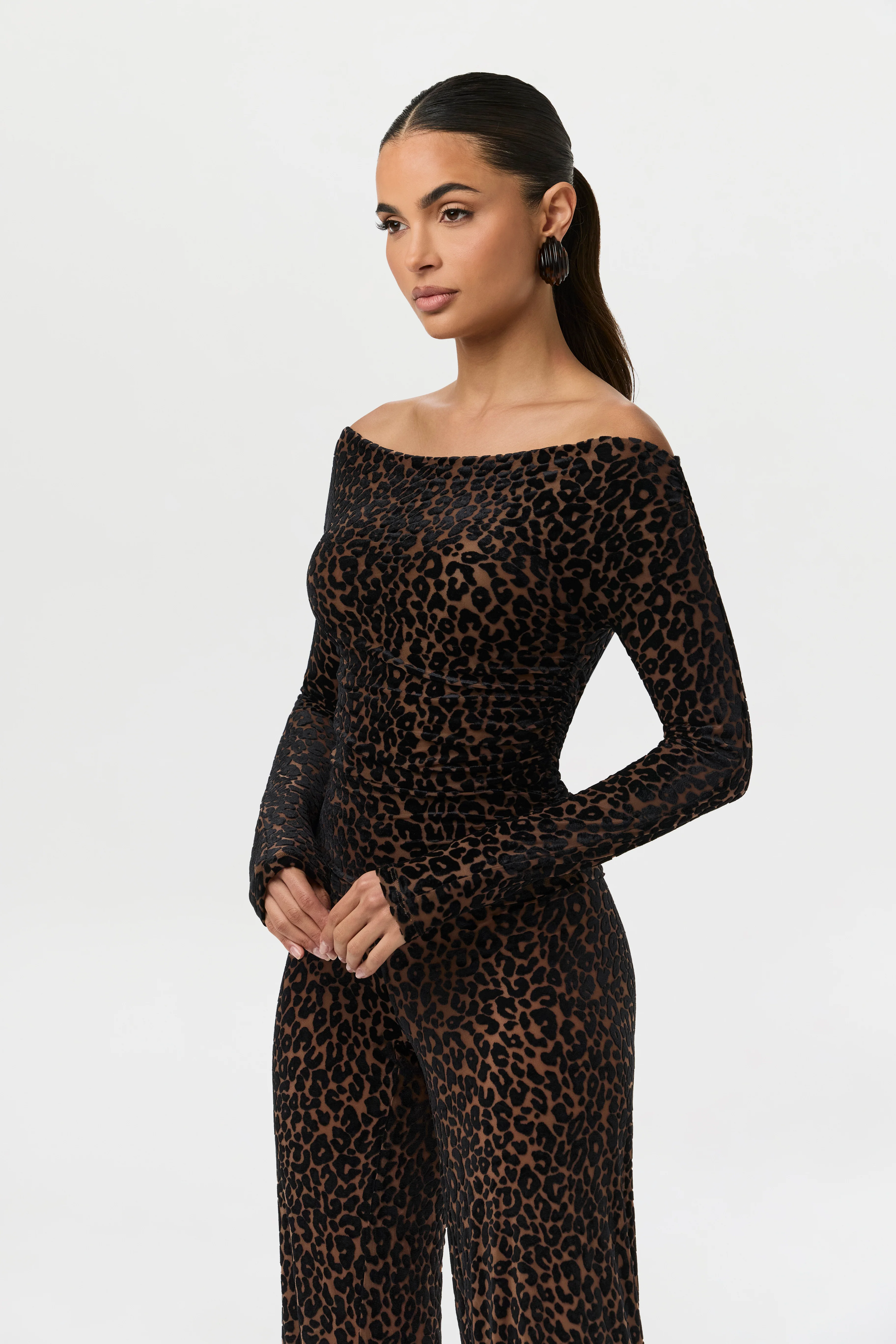 Burnout Print Off-Shoulder Top - Image 5