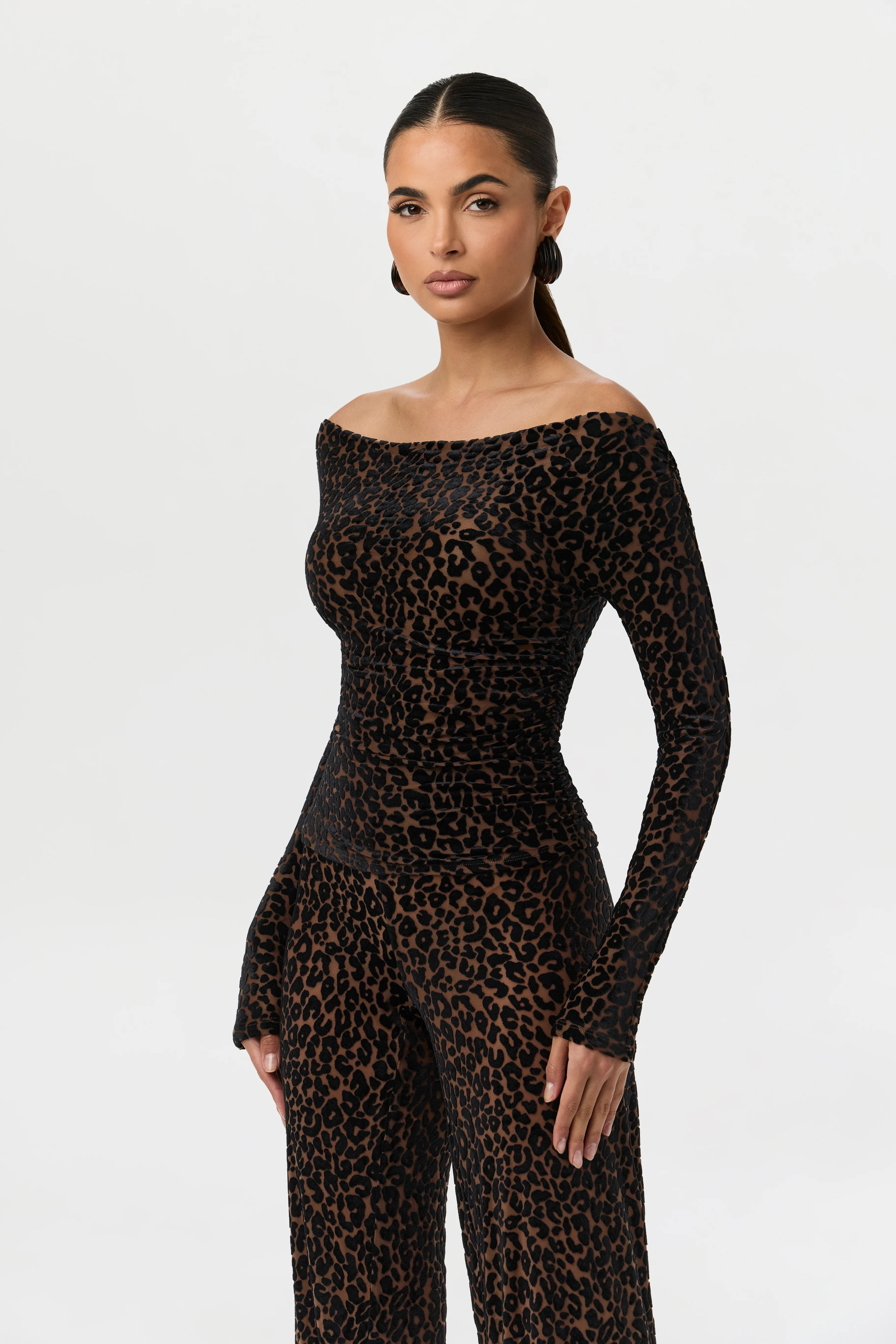 Burnout Print Off-Shoulder Top - Image 6