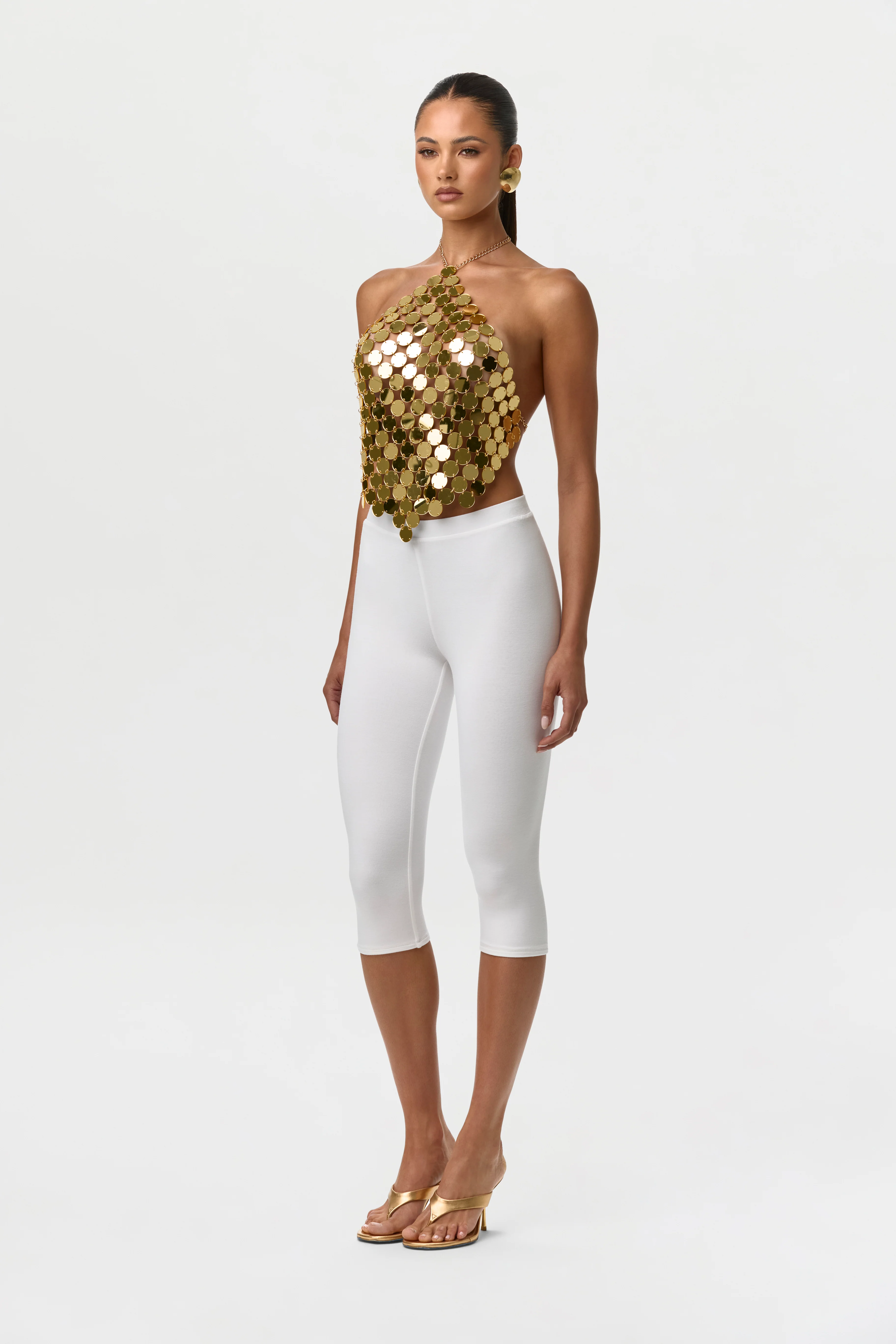 Chain Link Sequin Halter Top - Image 6