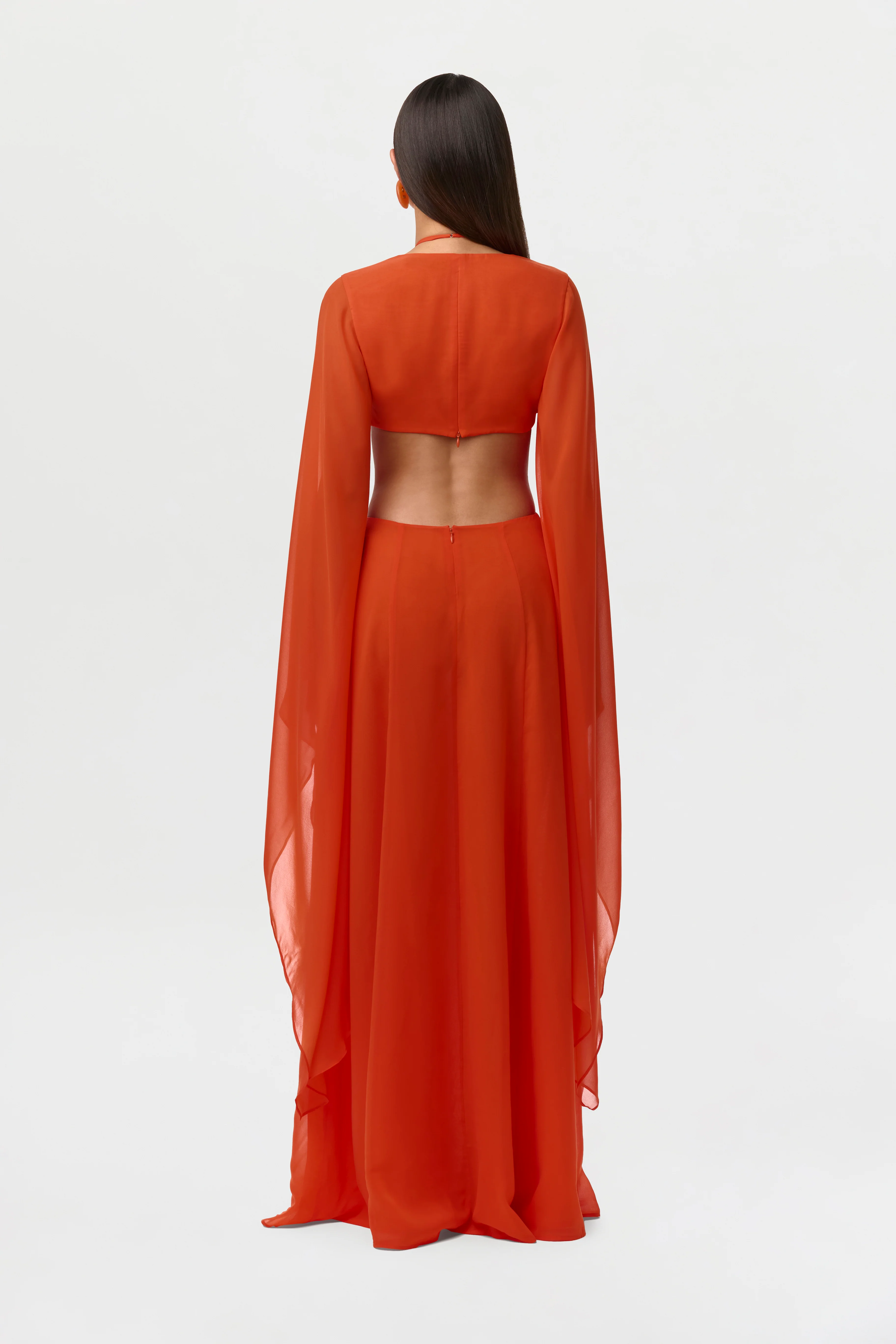Chiffon Cutout Maxi Dress - Image 7