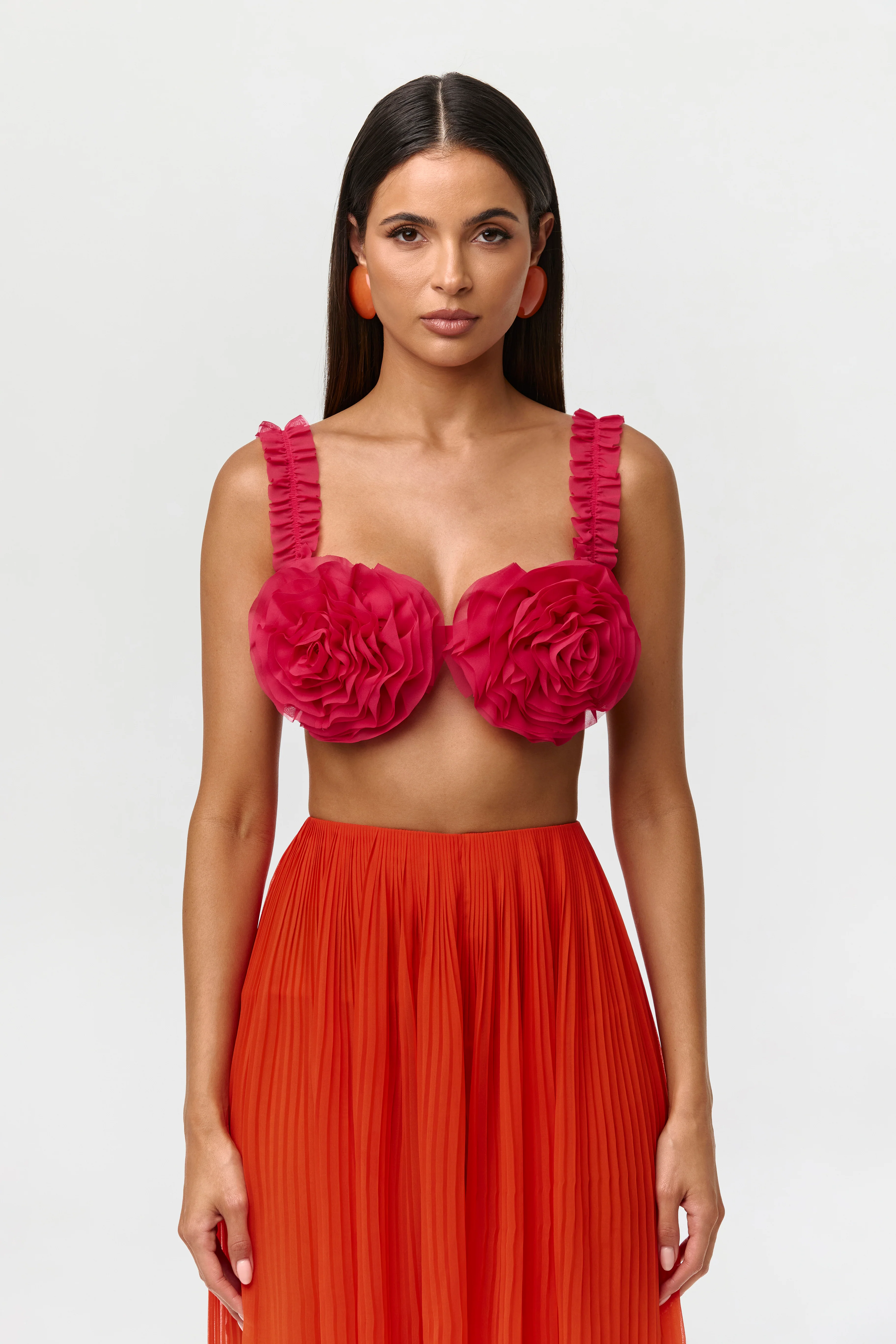 Chiffon Floral Crop Top