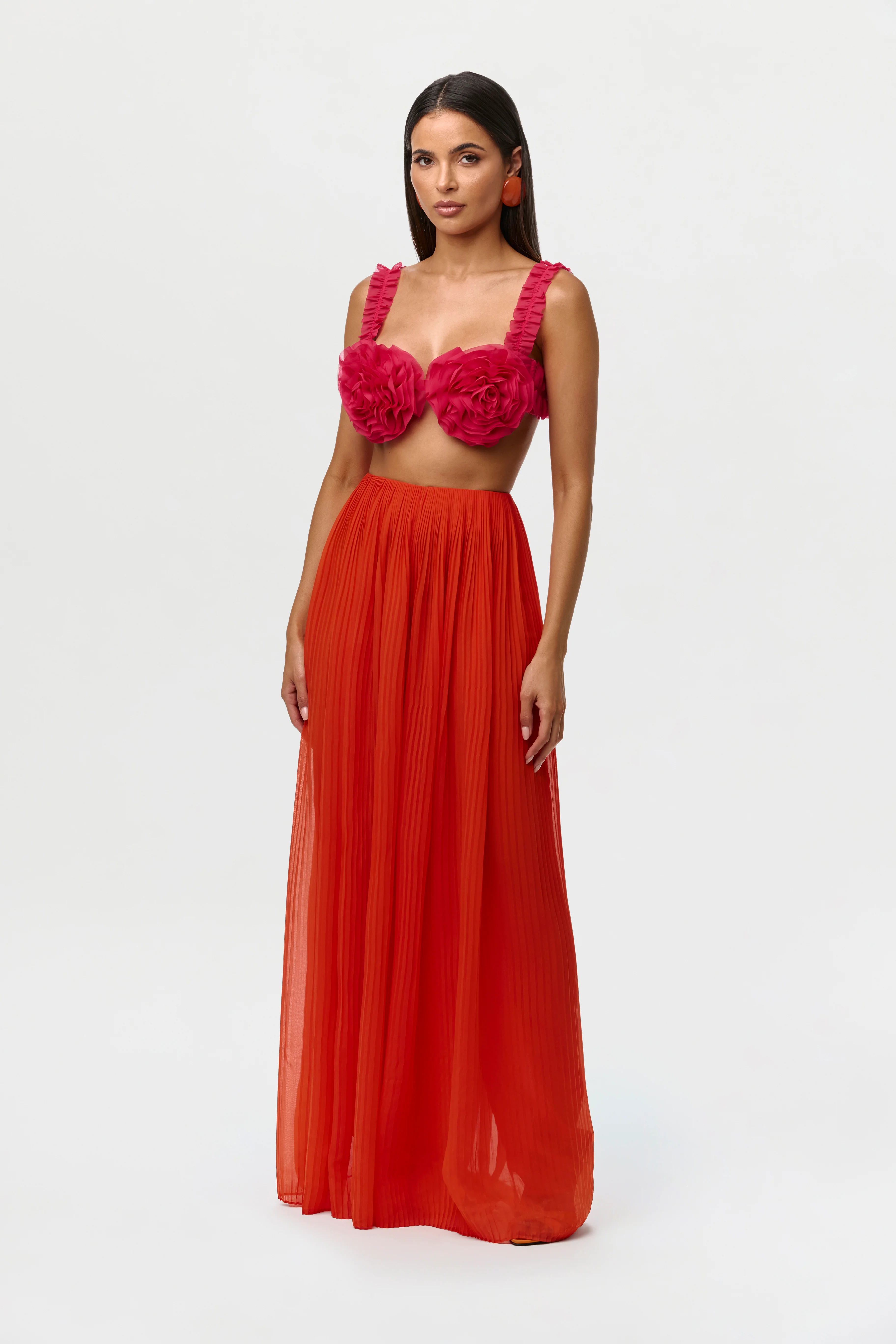 Chiffon Floral Crop Top - Image 4