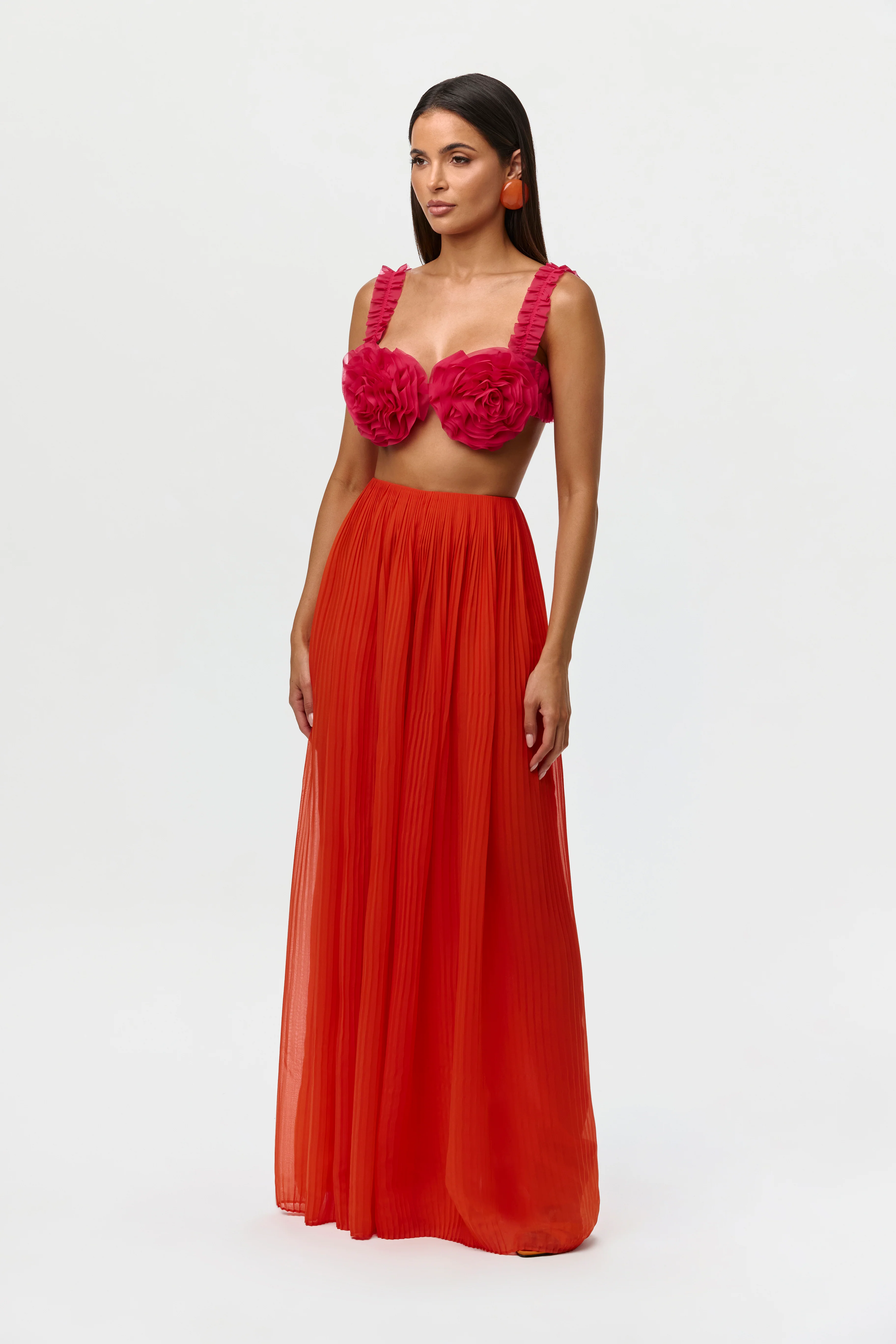 Chiffon Floral Crop Top - Image 5