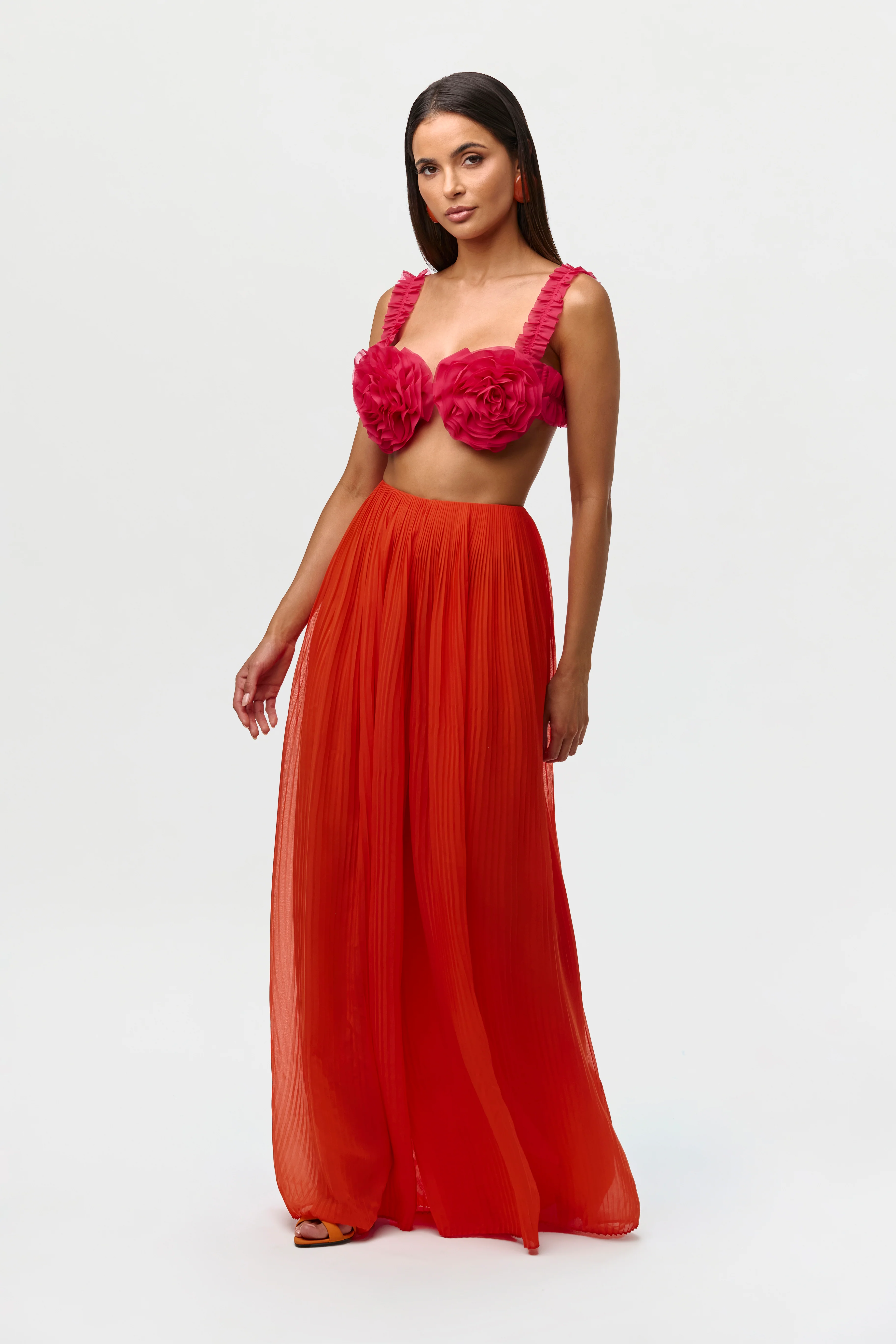 Chiffon Floral Crop Top - Image 6