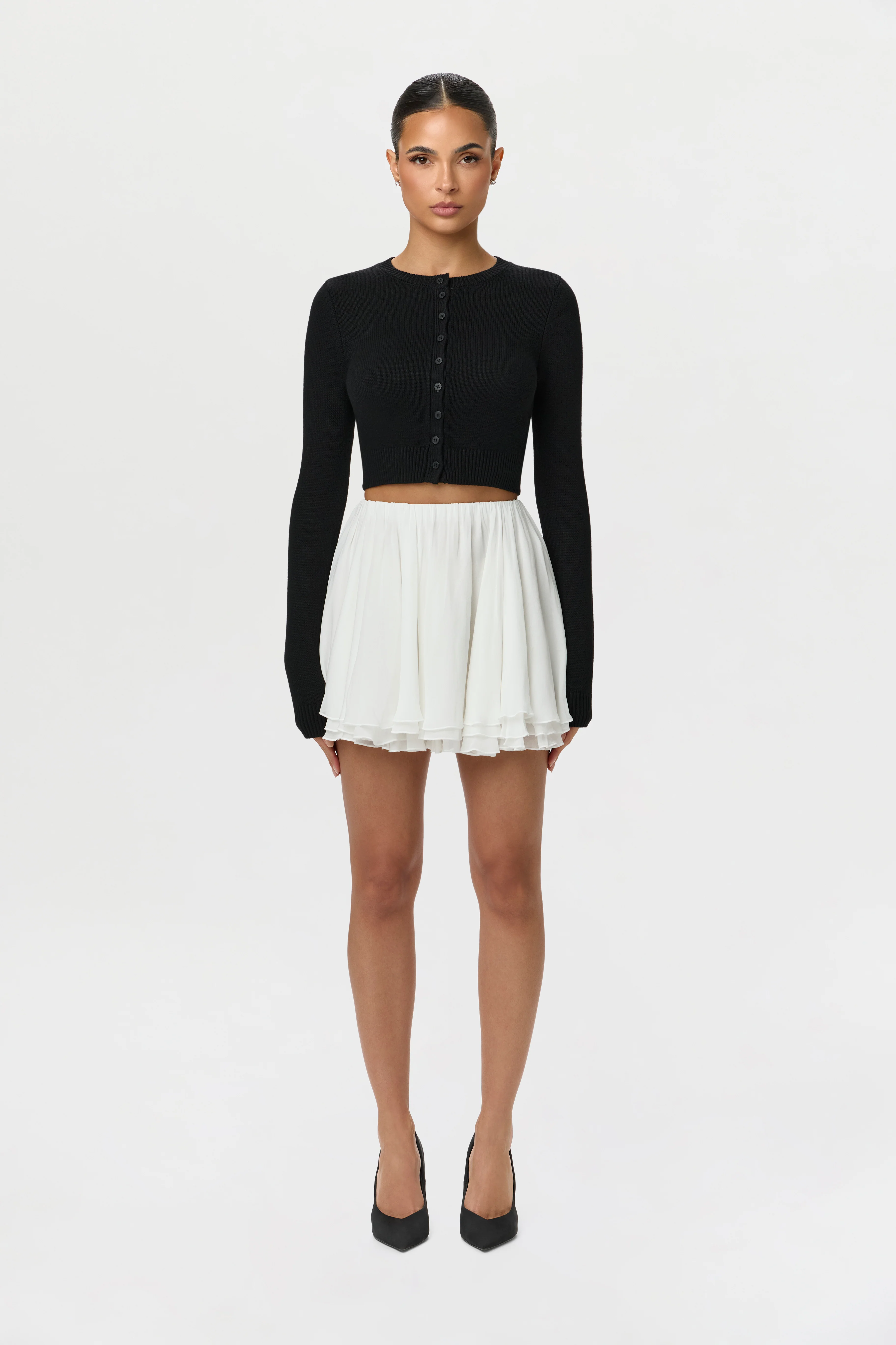 Chiffon Flare Mini Skirt - Image 4