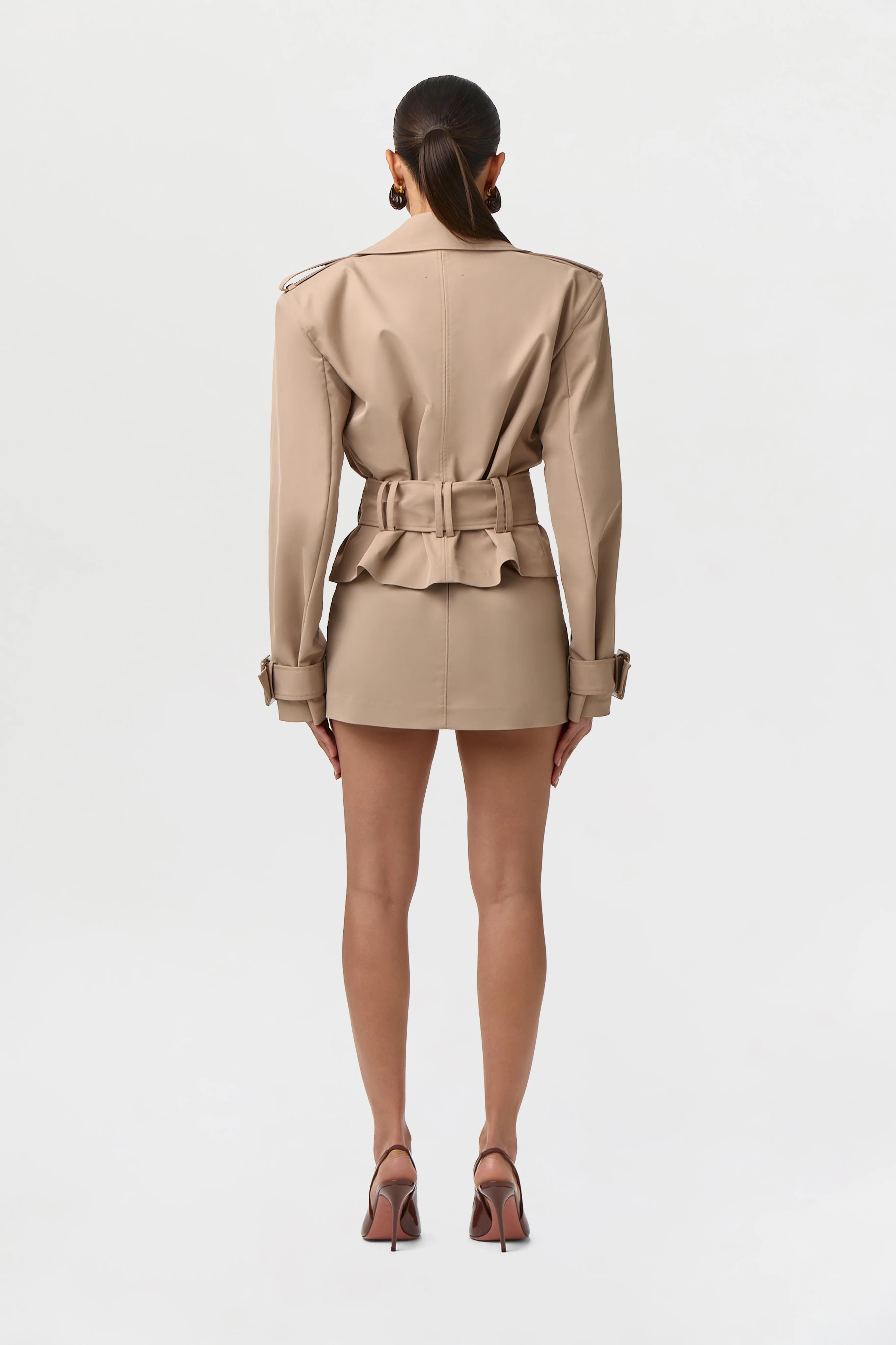 Twill Belted Trench Jacket - Image 10