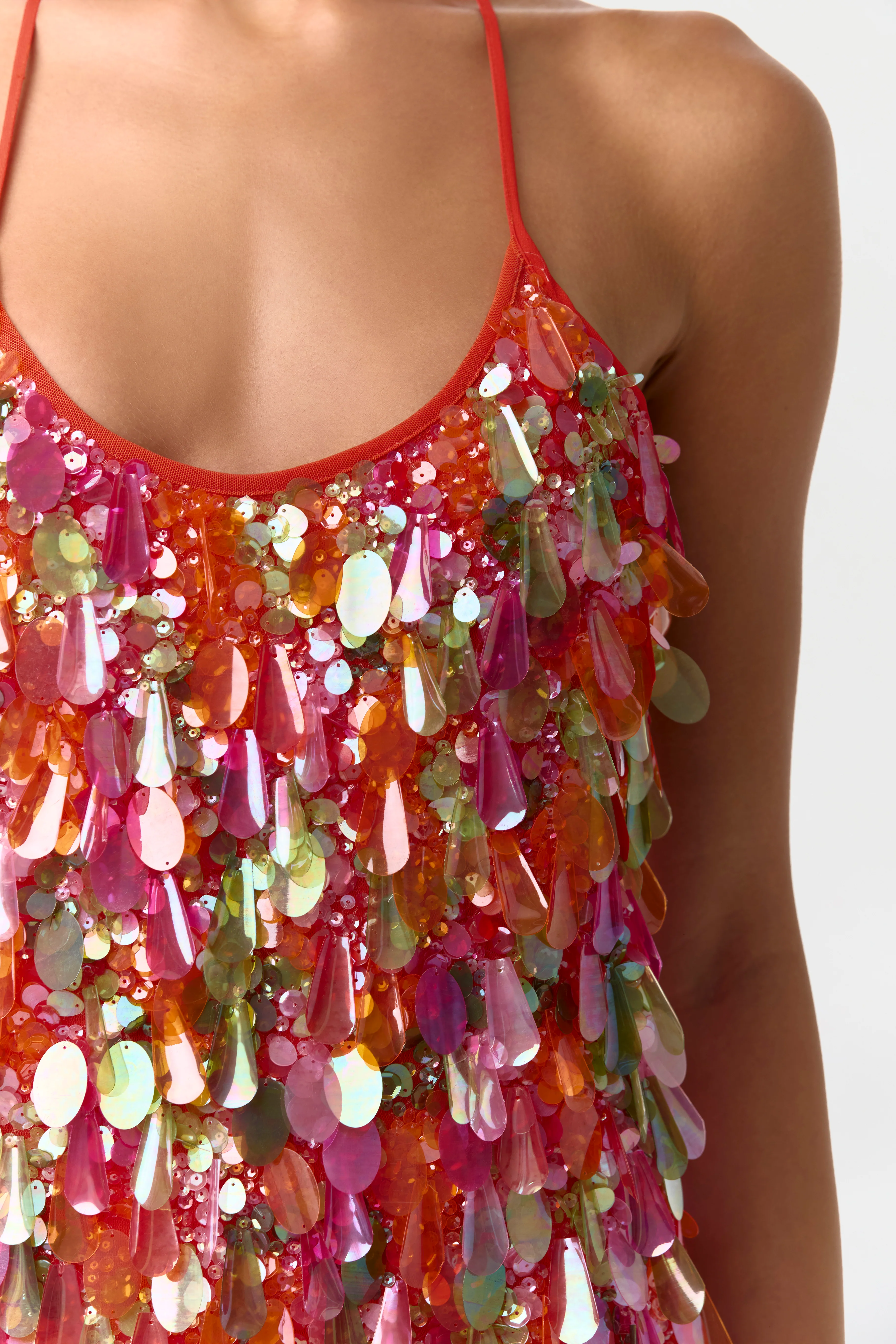 Sequin Halter Mini Dress - Image 5
