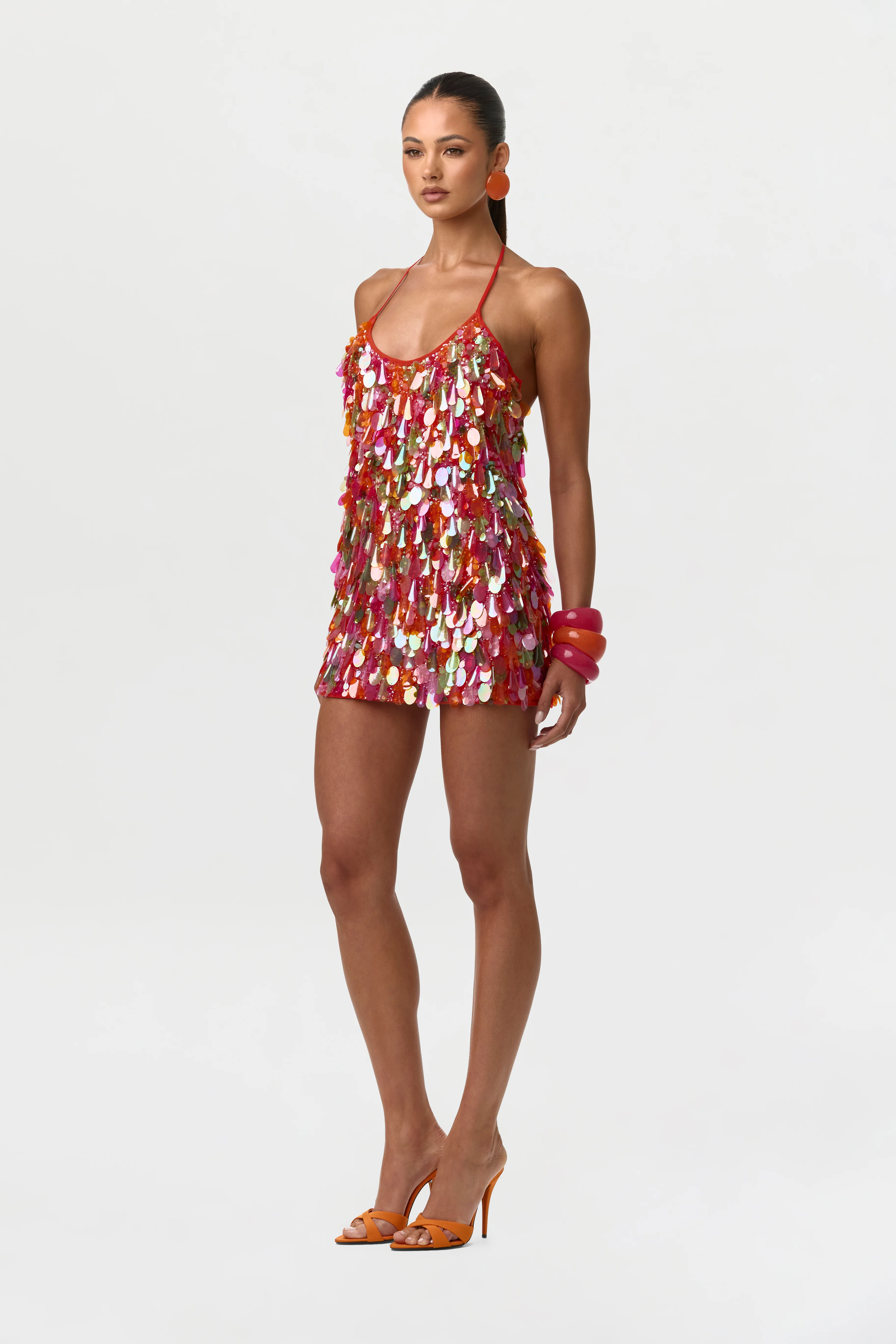 Sequin Halter Mini Dress - Image 6