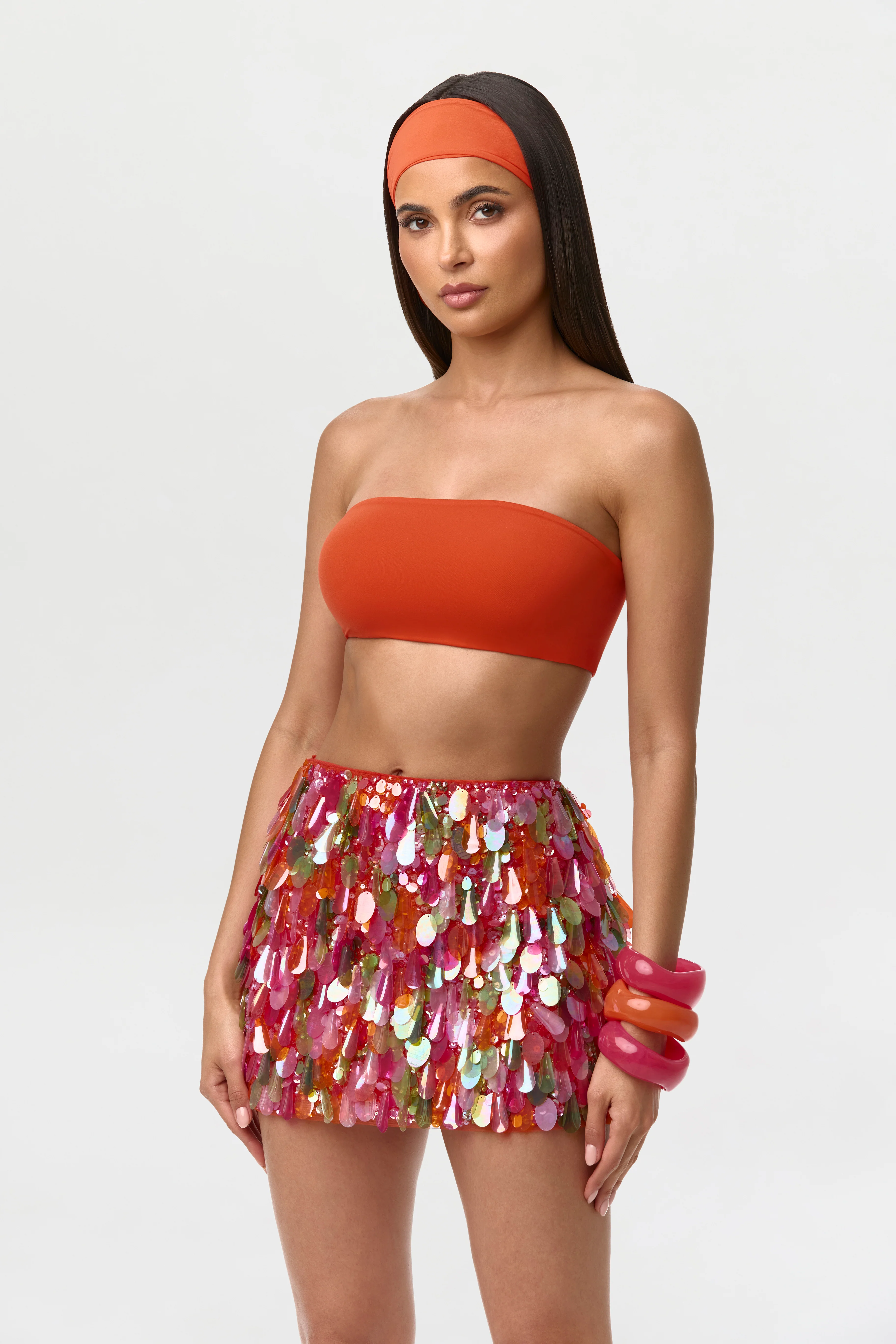 Sequin High Waist Mini Skirt - Image 3