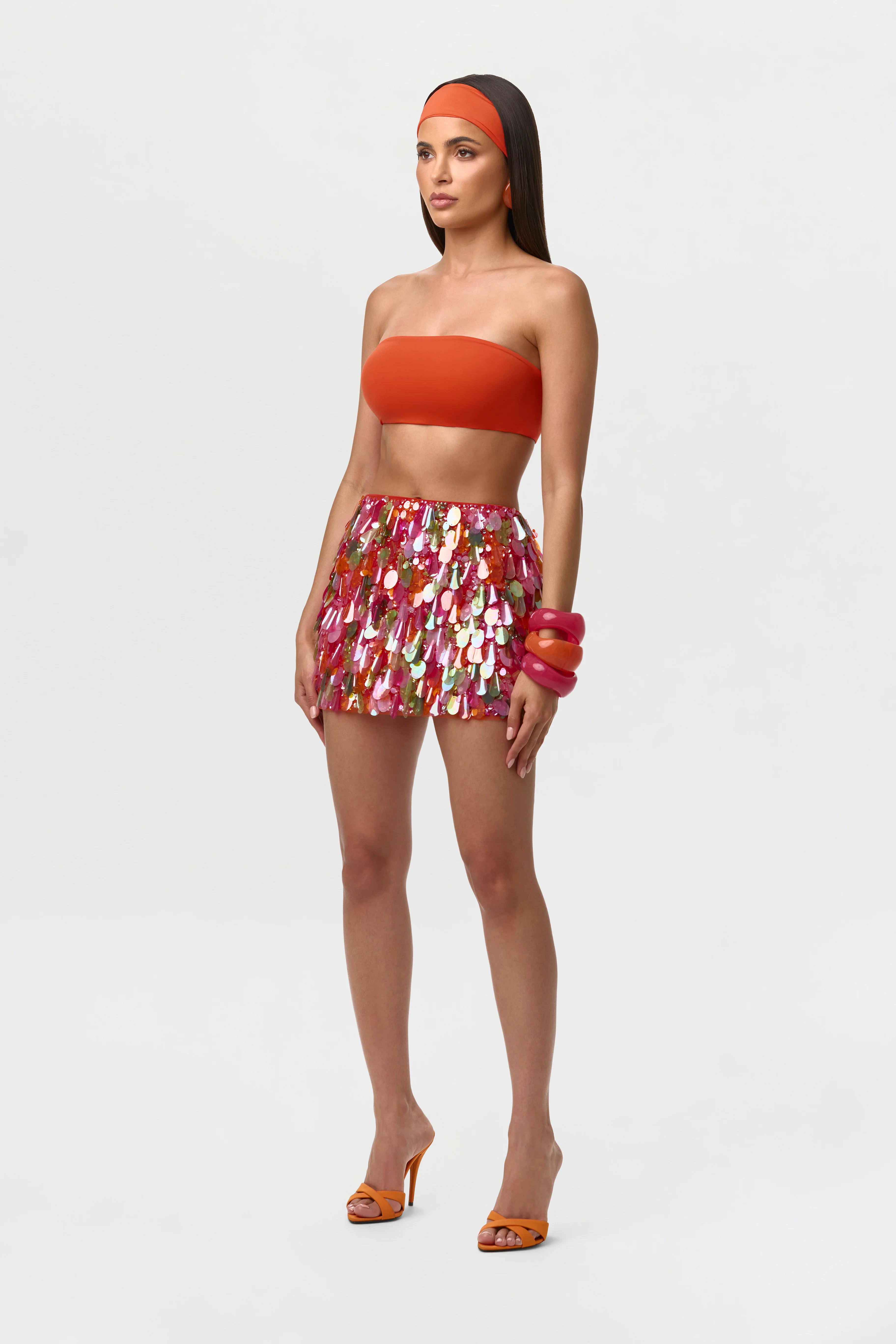 Sequin High Waist Mini Skirt - Image 4