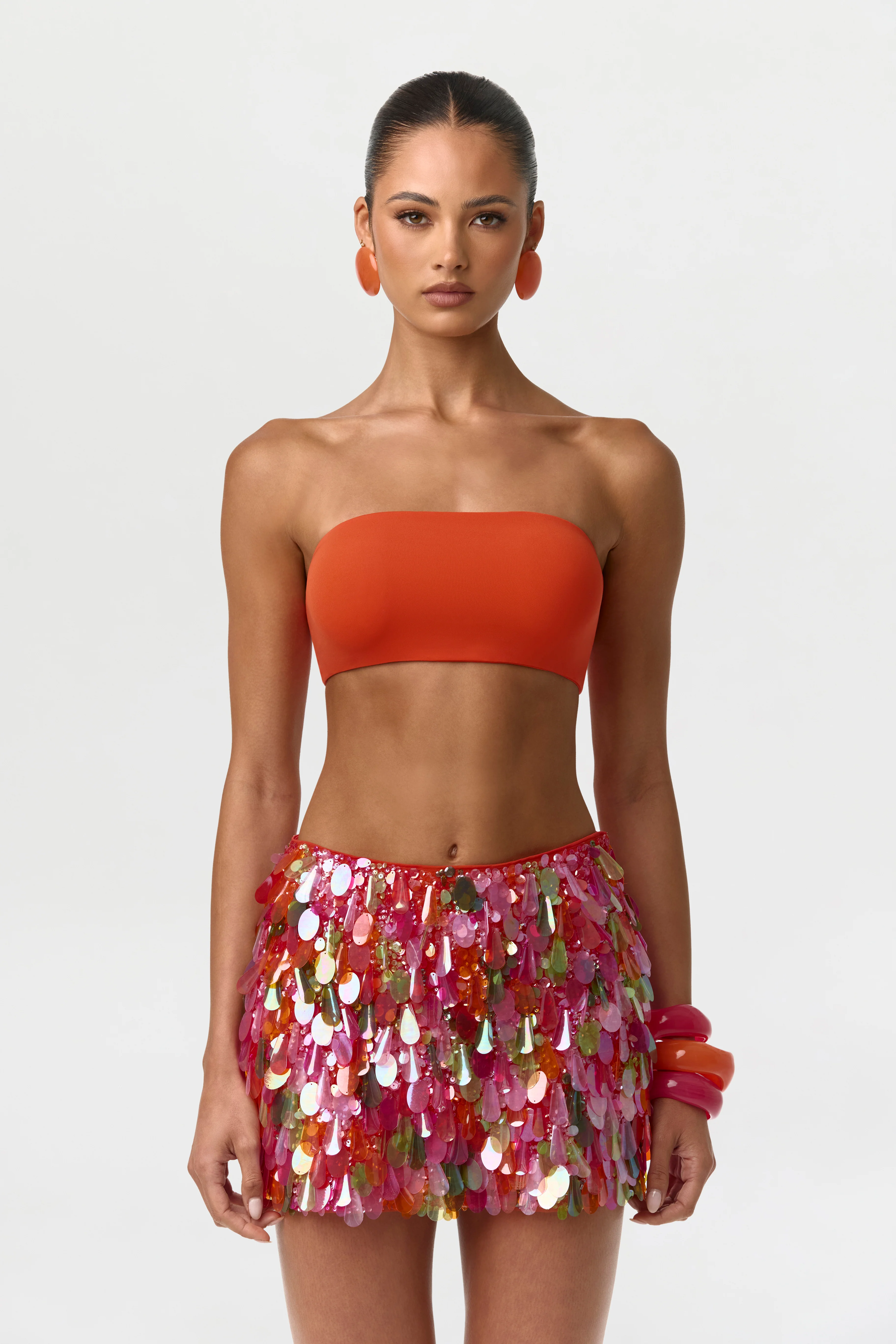 Sequin High Waist Mini Skirt - Image 5
