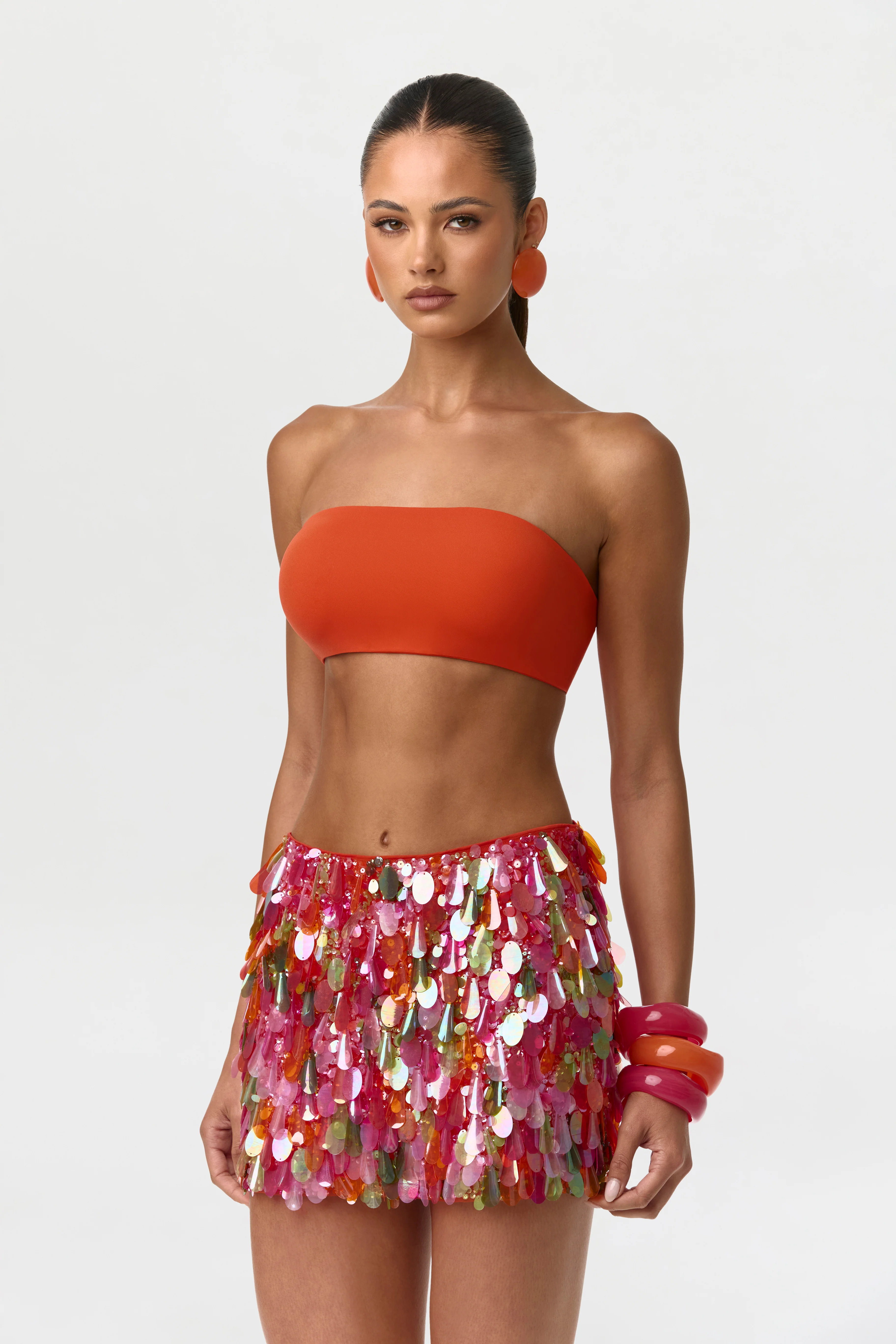 Sequin High Waist Mini Skirt - Image 7