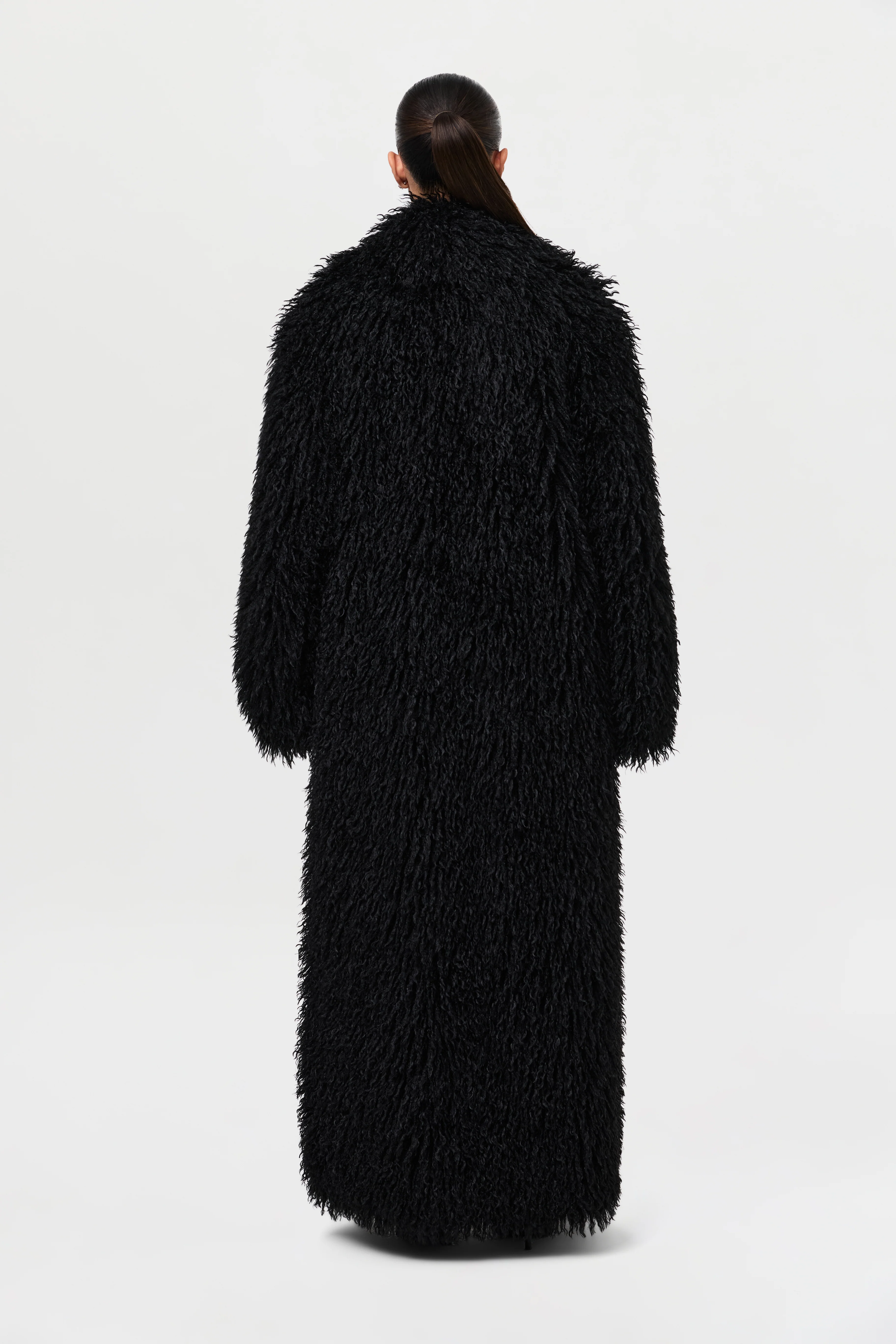 Faux Fur Plush Long Coat - Image 10