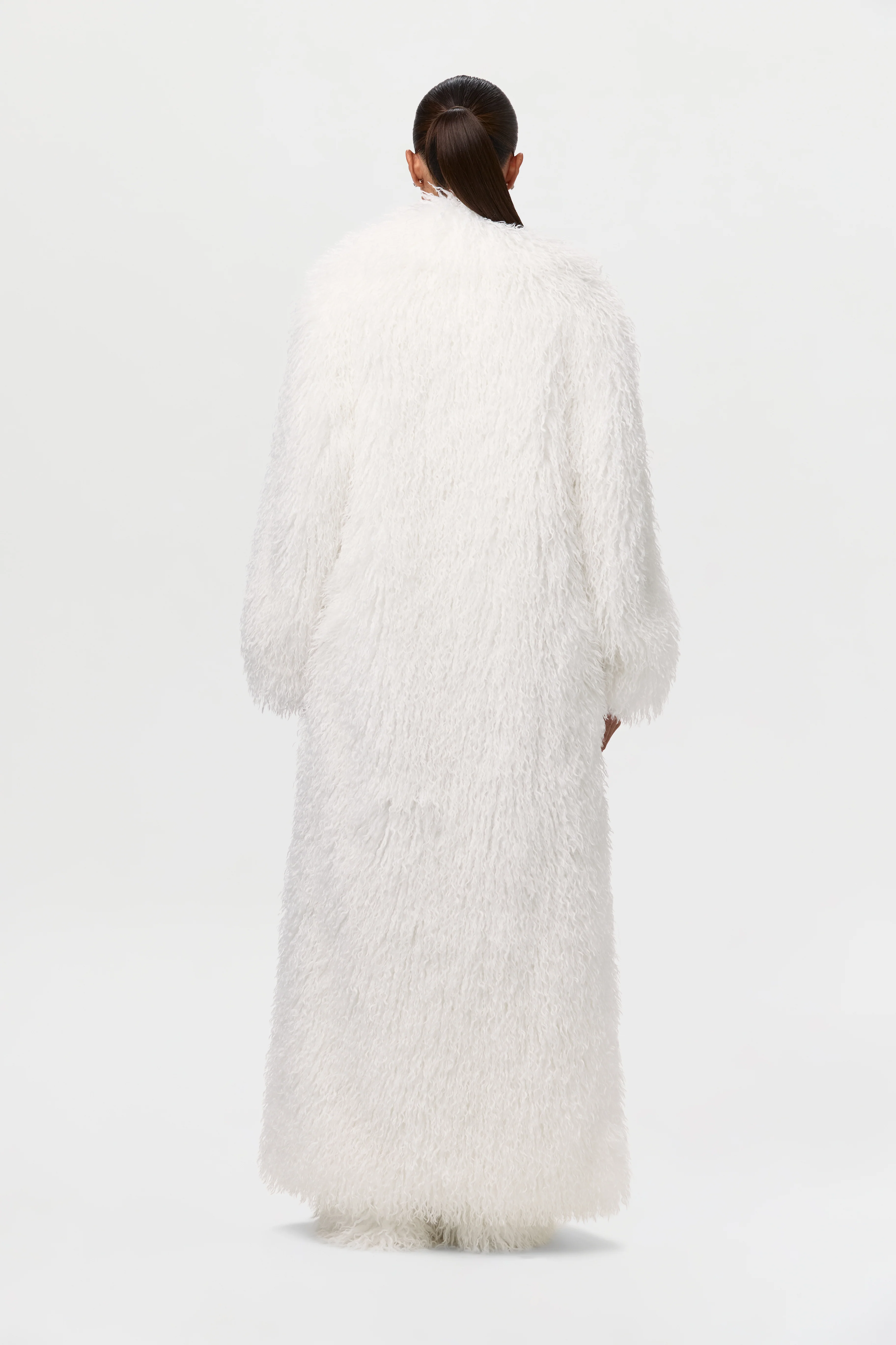Faux Fur Plush Long Coat - Image 21