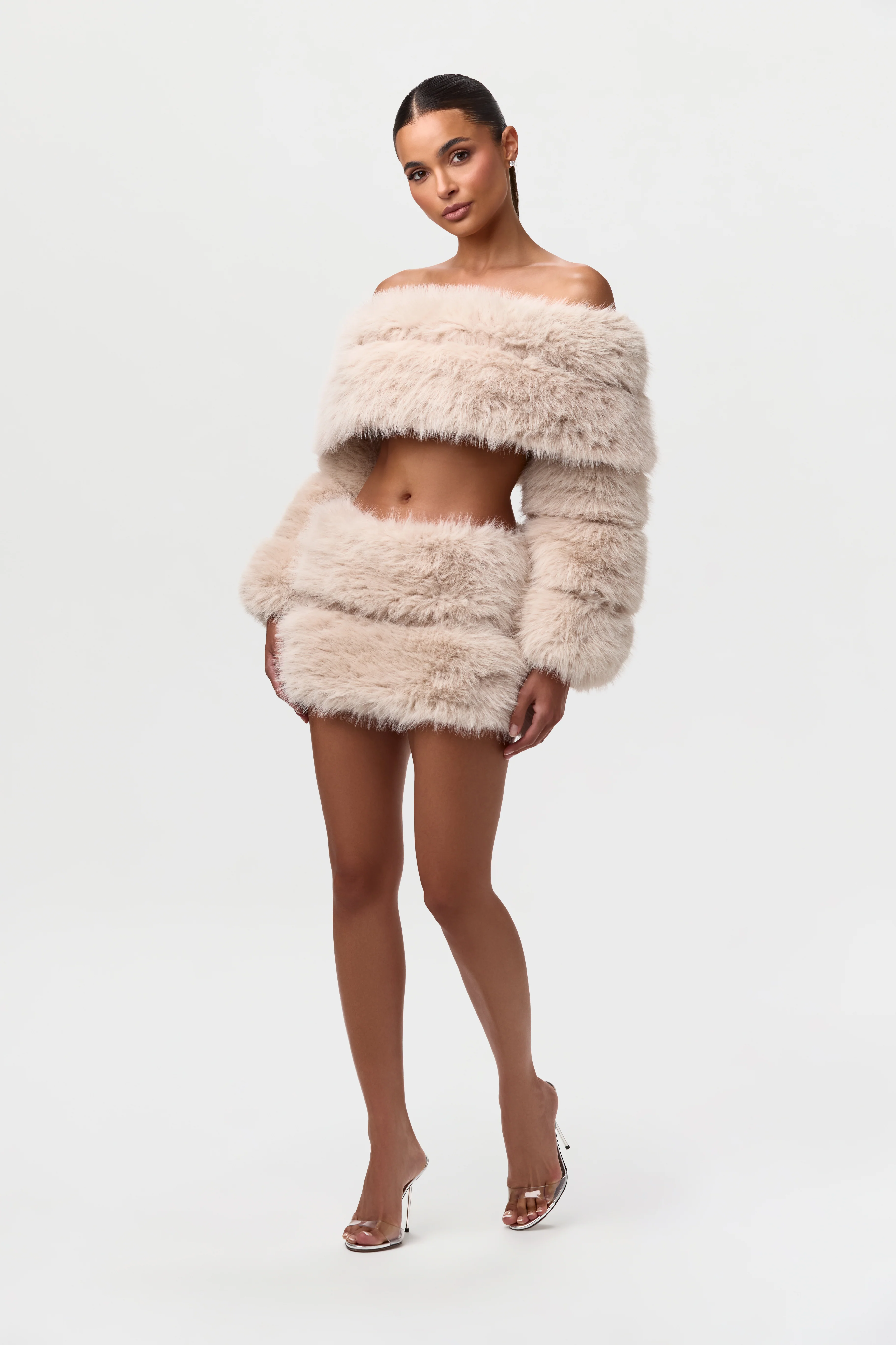 Faux Fur Off-Shoulder Pelted Top - Image 13