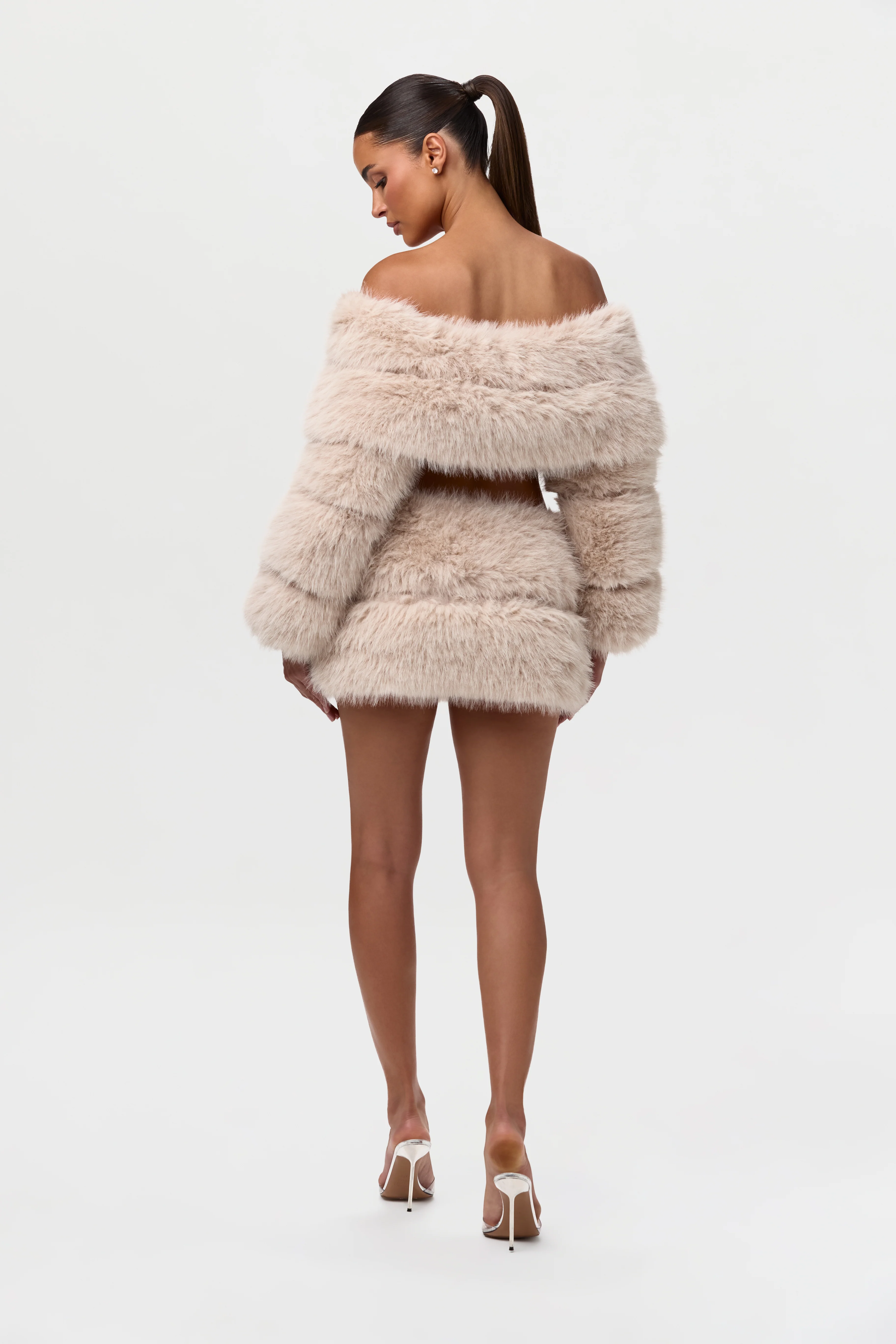 Faux Fur Off-Shoulder Pelted Top - Image 15