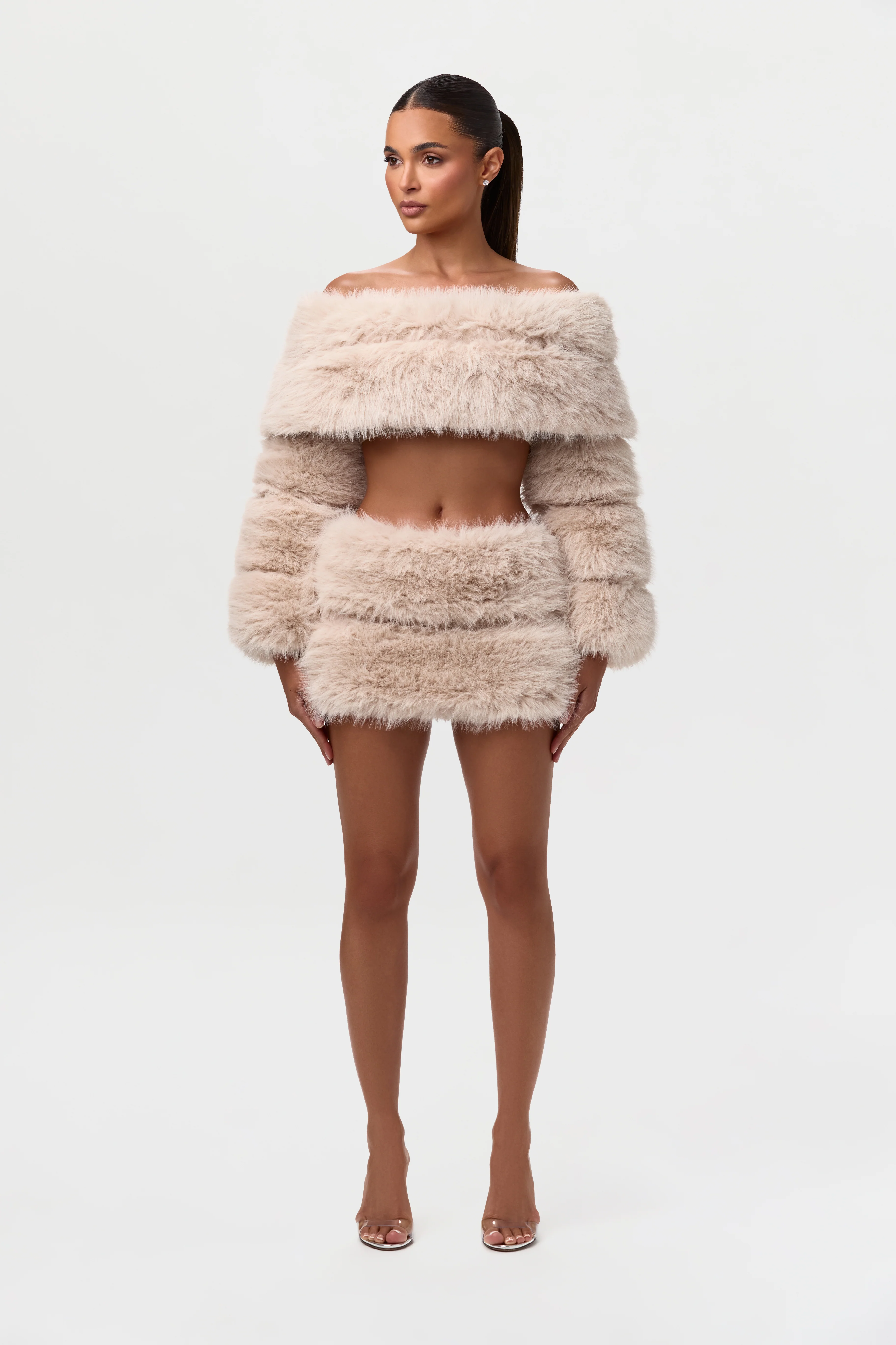 Faux Fur Off-Shoulder Pelted Top - Image 7