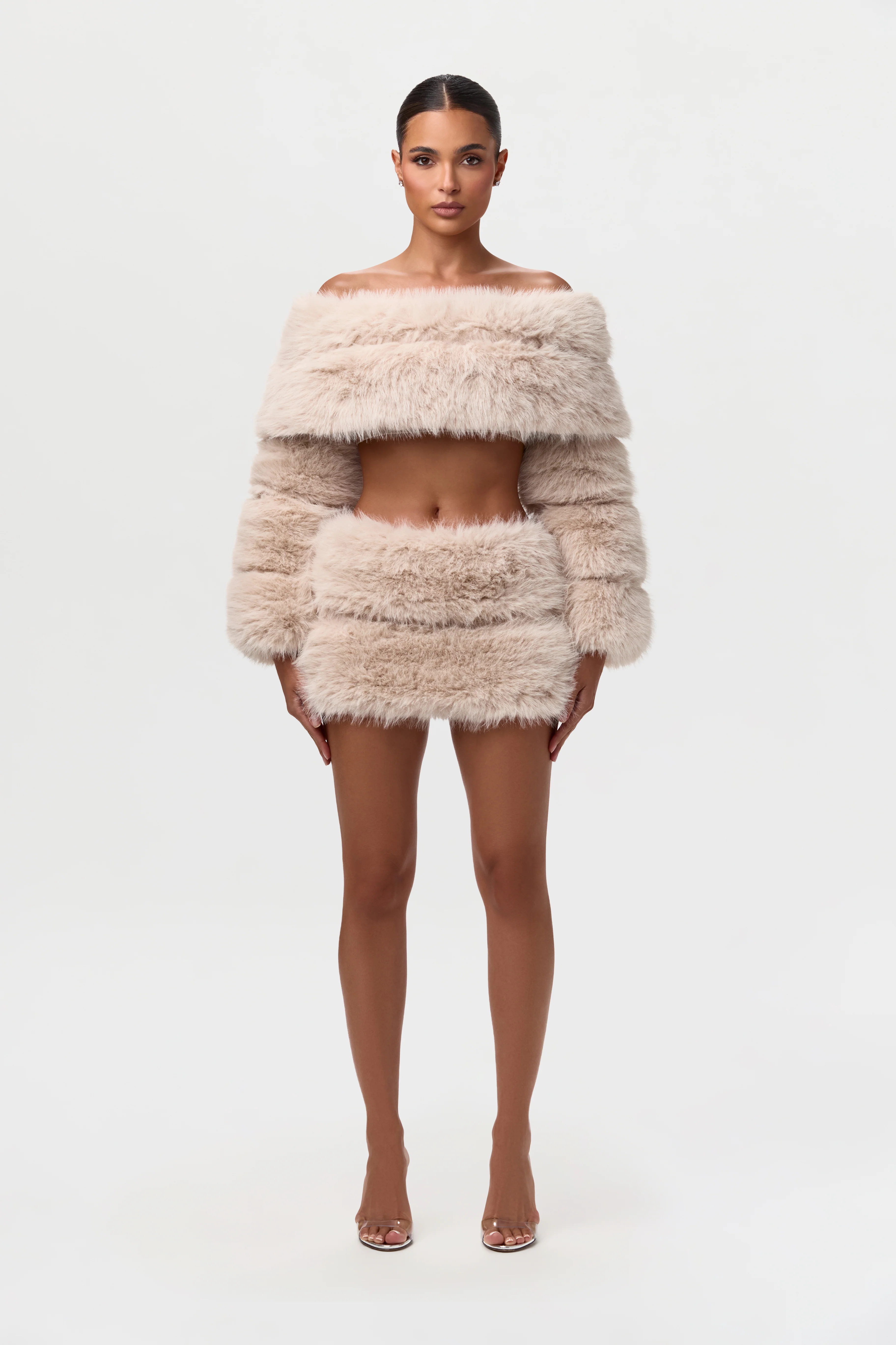 Faux Fur Off-Shoulder Pelted Top - Image 9
