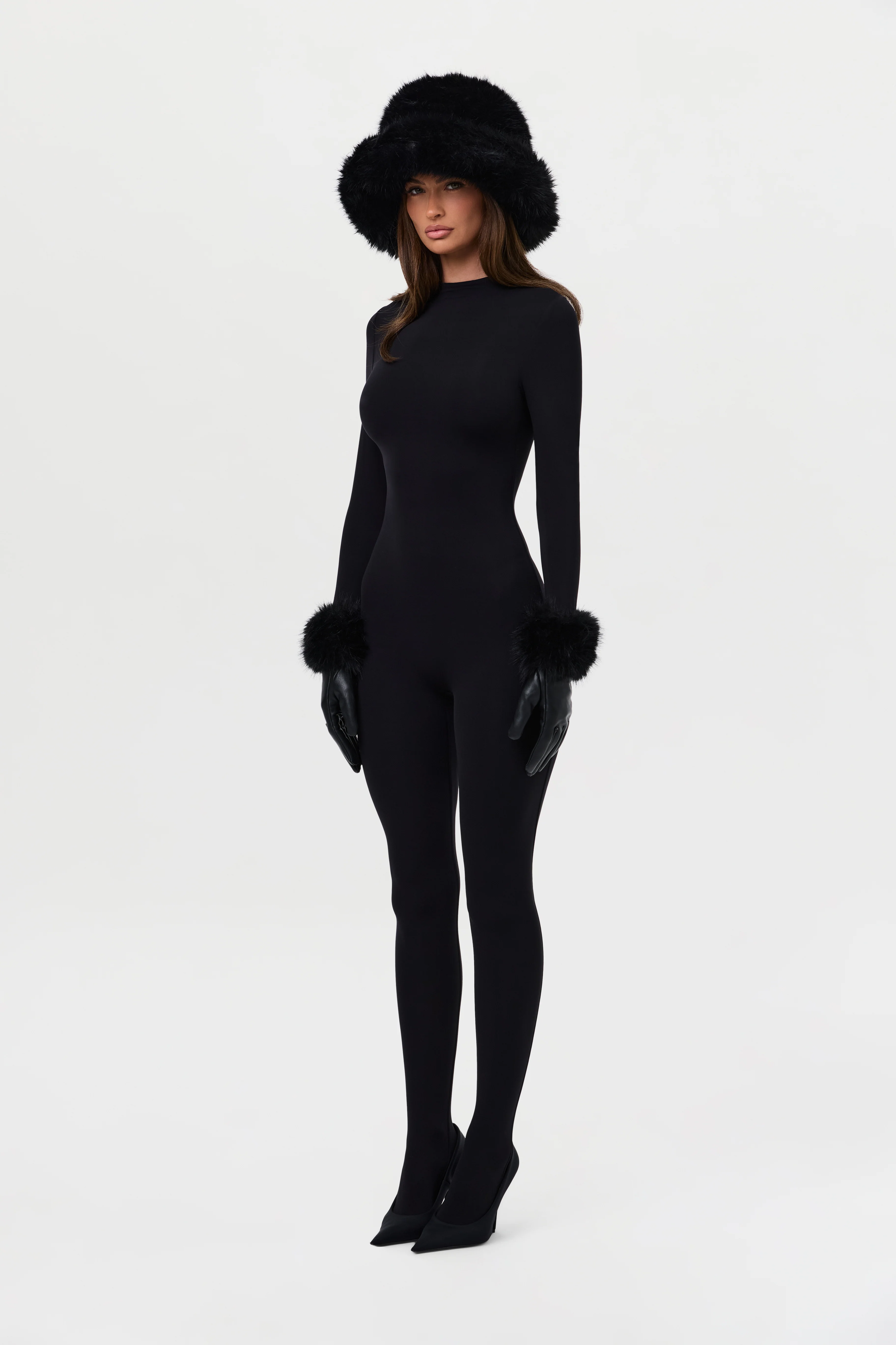 Faux Fur Oversized Bucket Hat - Image 13