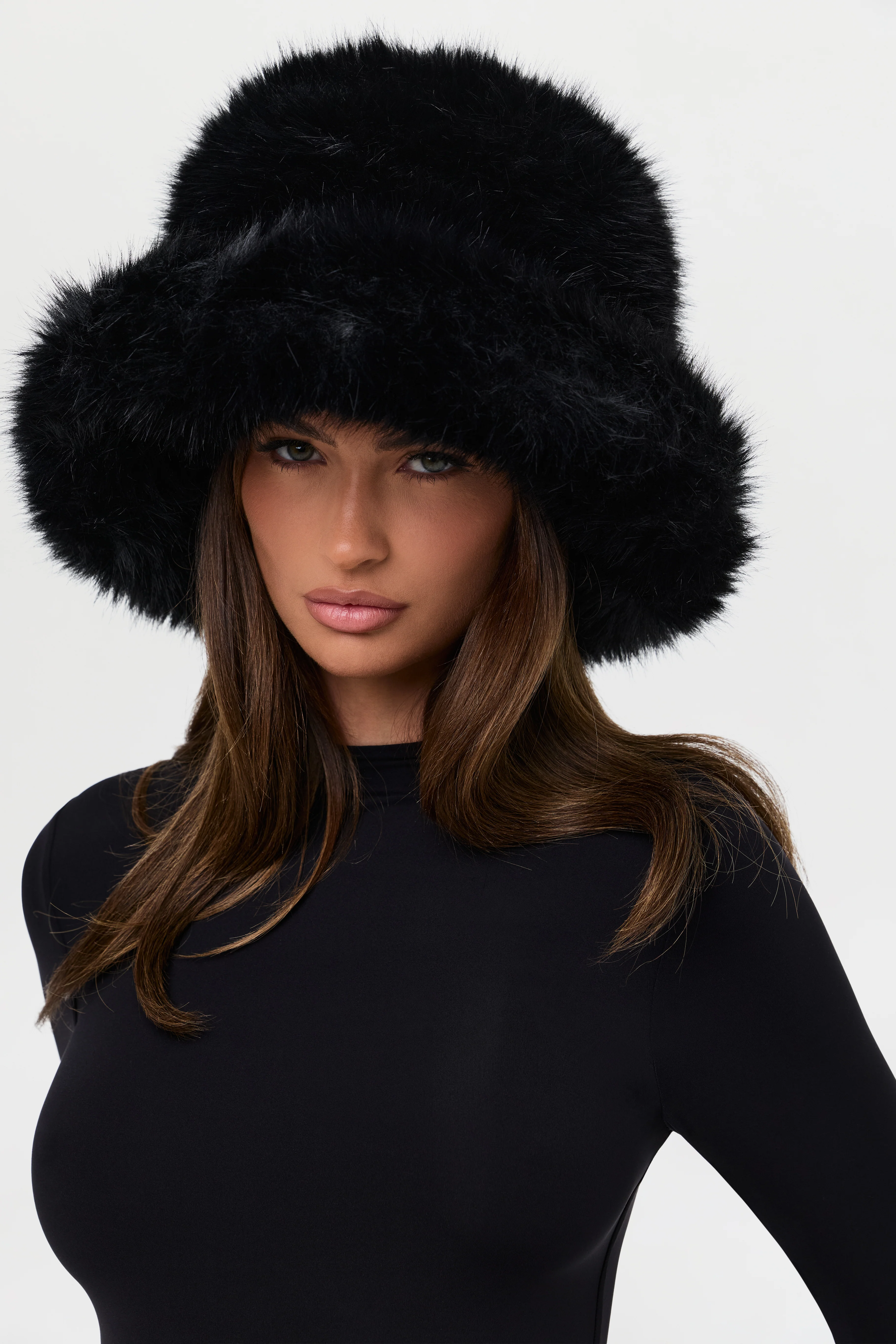 Faux Fur Oversized Bucket Hat - Image 14