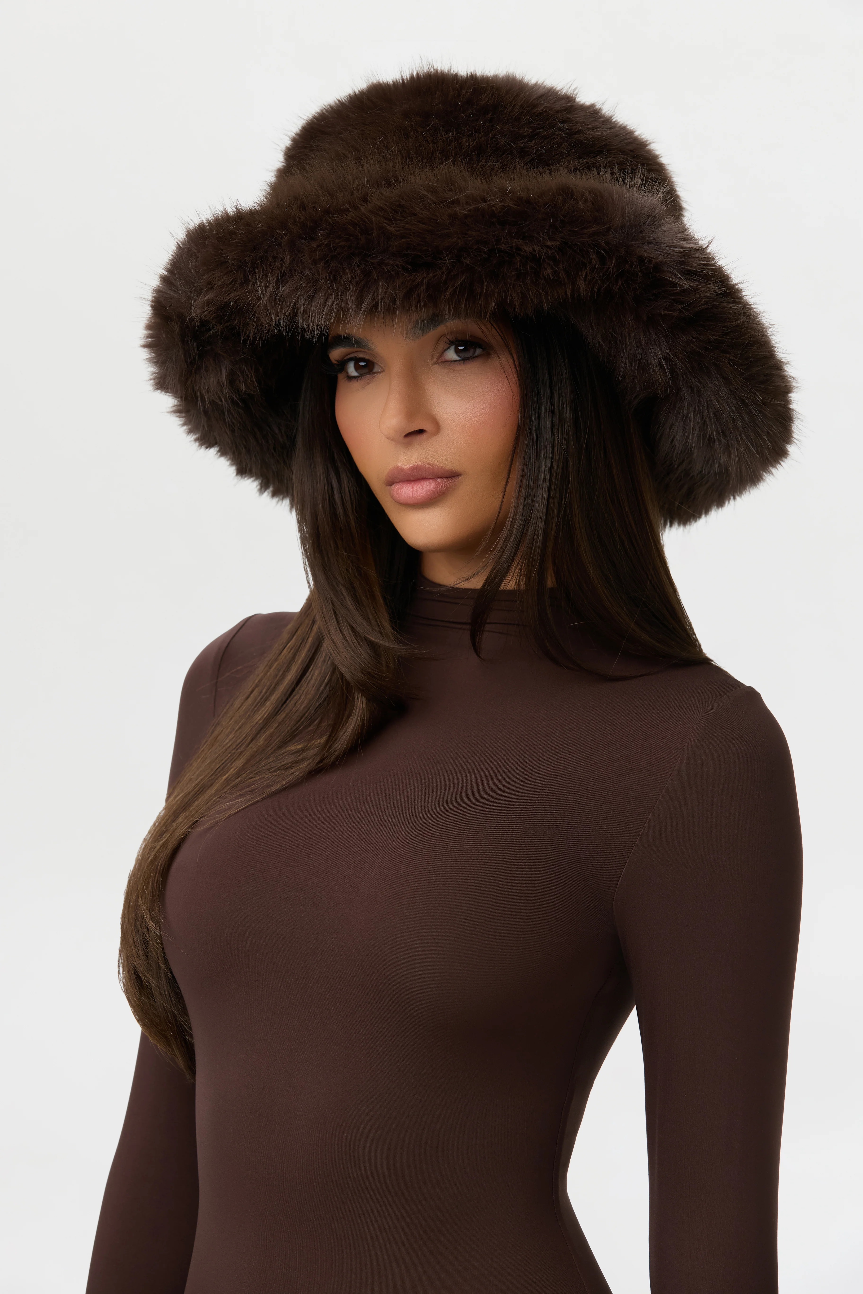 Faux Fur Oversized Bucket Hat - Image 34