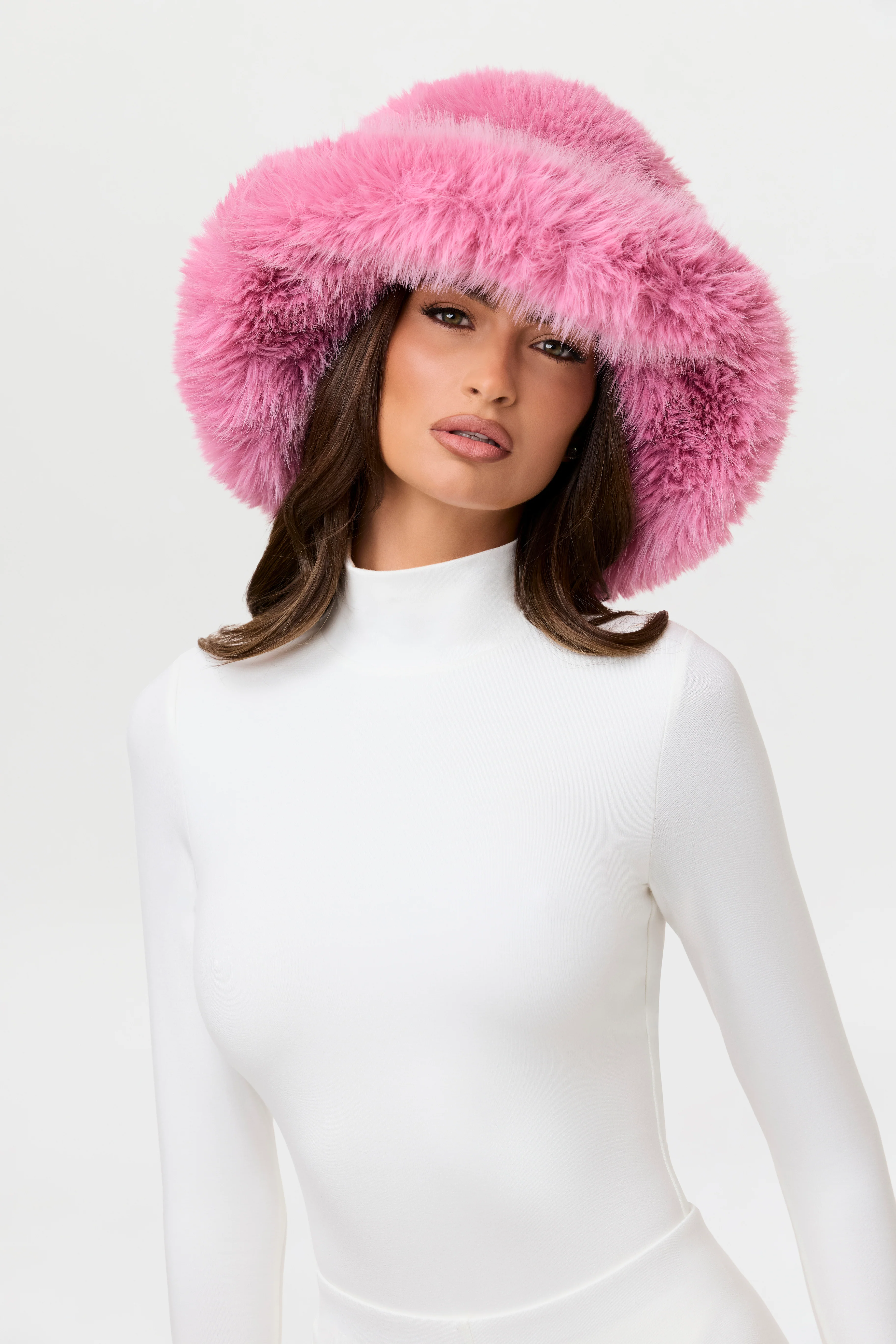 Faux Fur Oversized Bucket Hat - Image 54