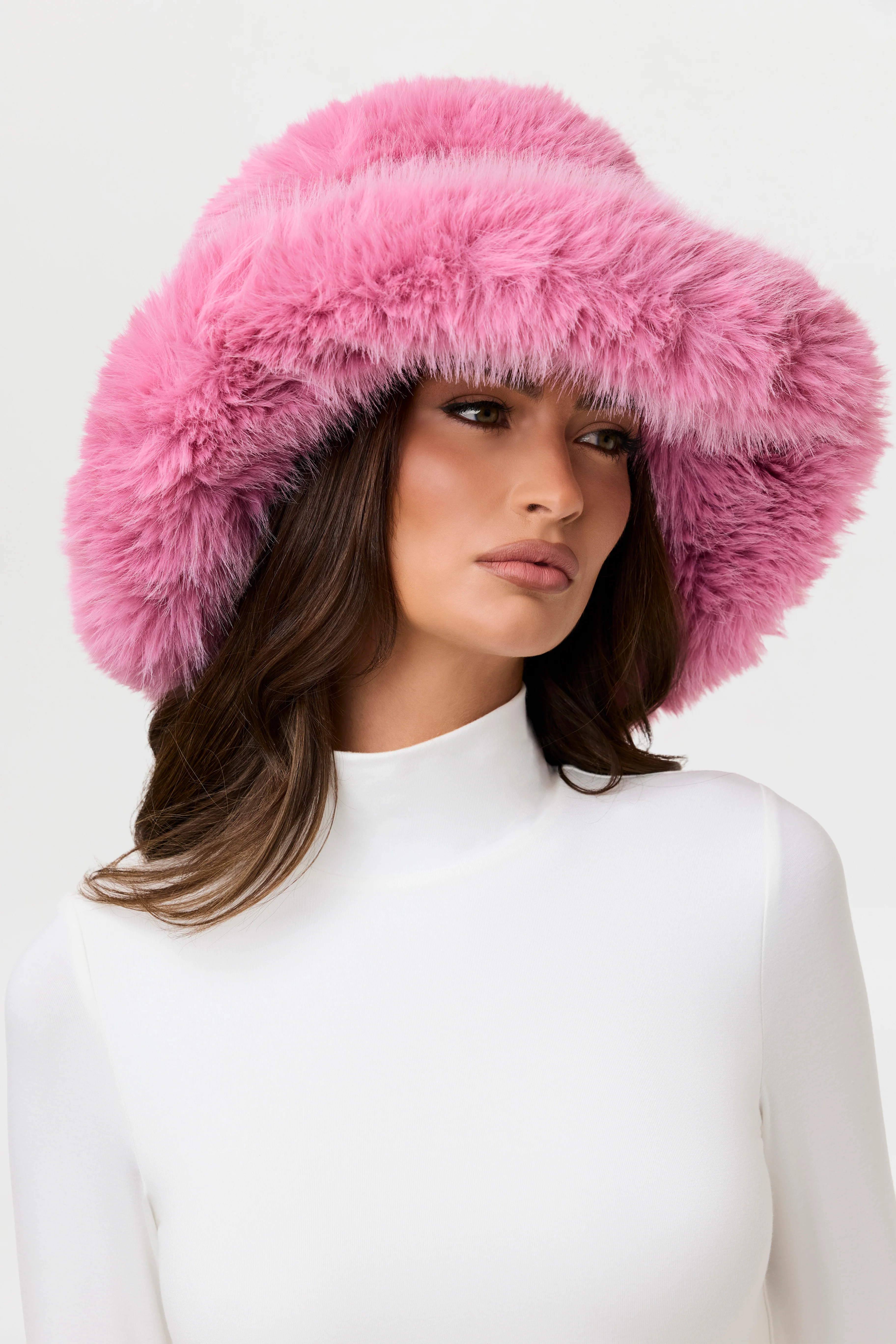 Faux Fur Oversized Bucket Hat - Image 55