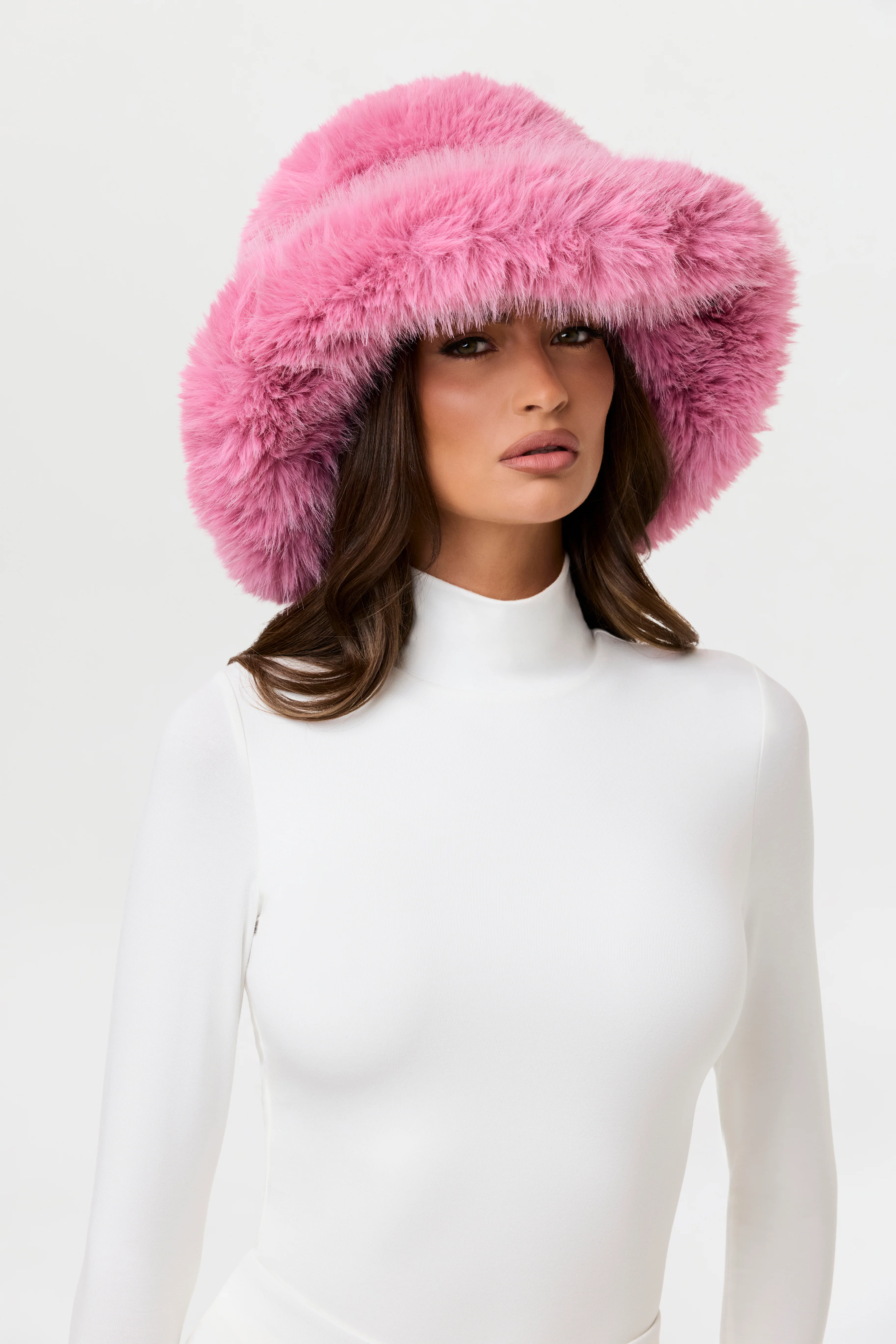 Faux Fur Oversized Bucket Hat - Image 57