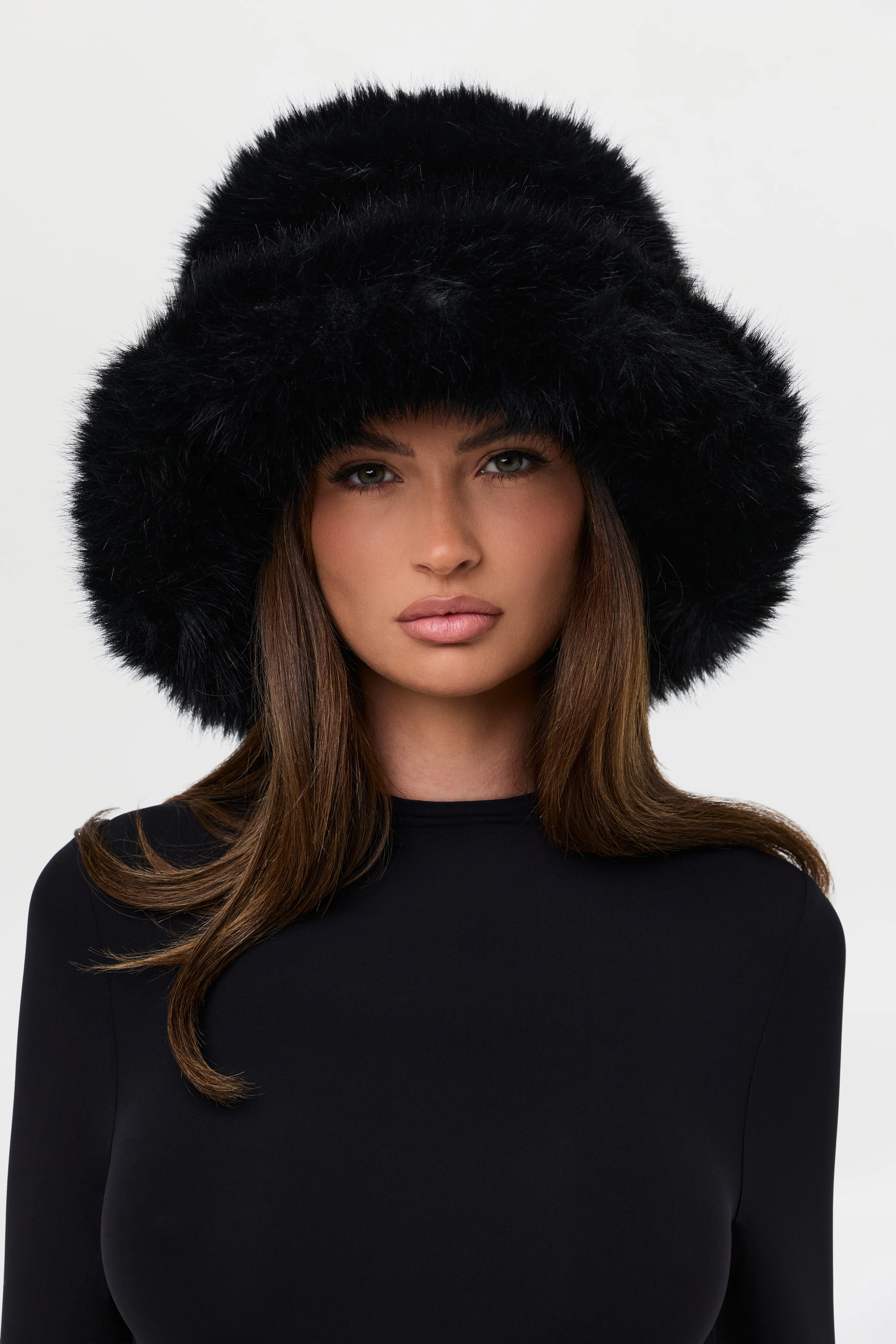 Faux Fur Oversized Bucket Hat - Image 9