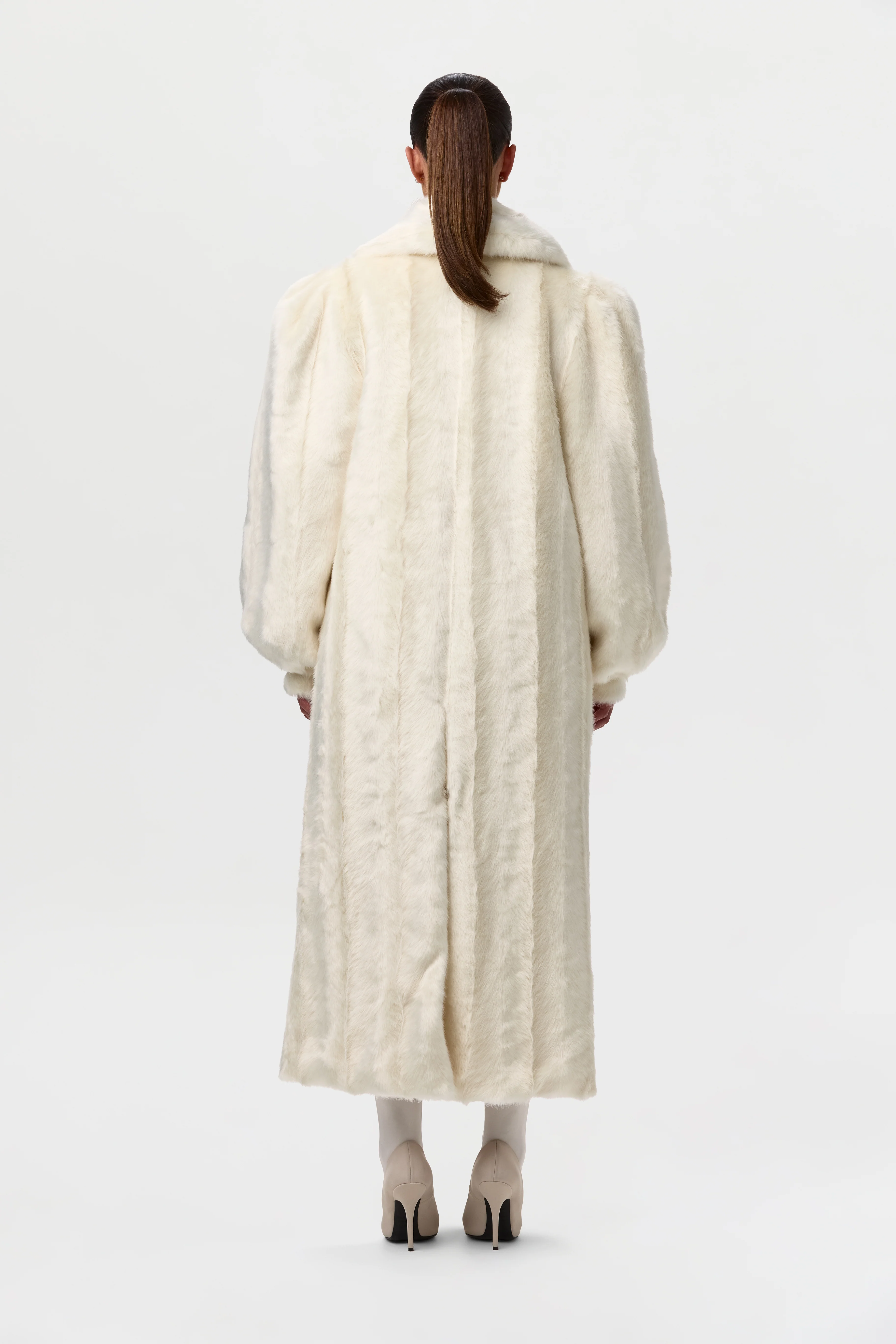 Faux Mink Long Coat - Image 31