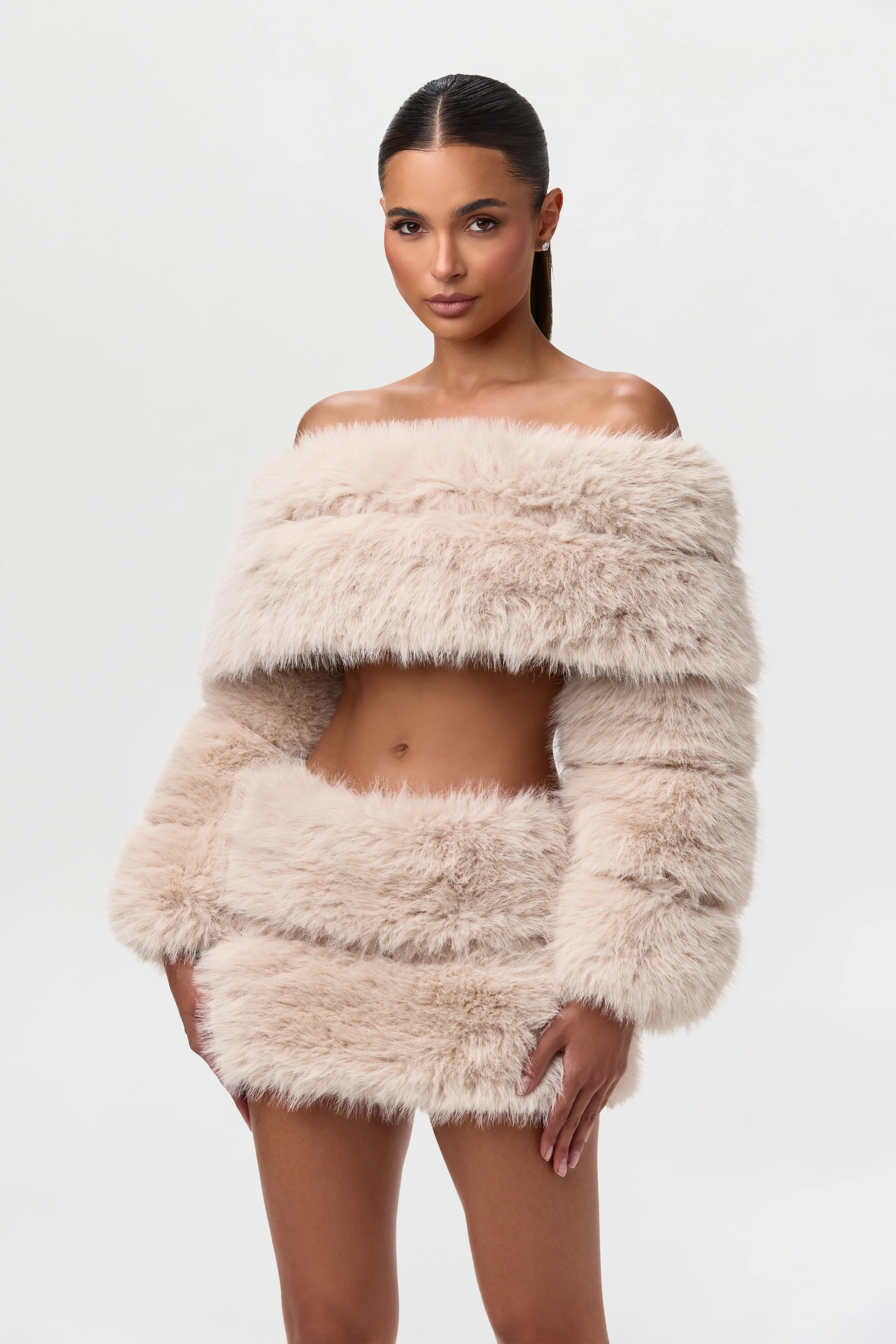 Faux Fur Pelted Mini Skirt - Image 10