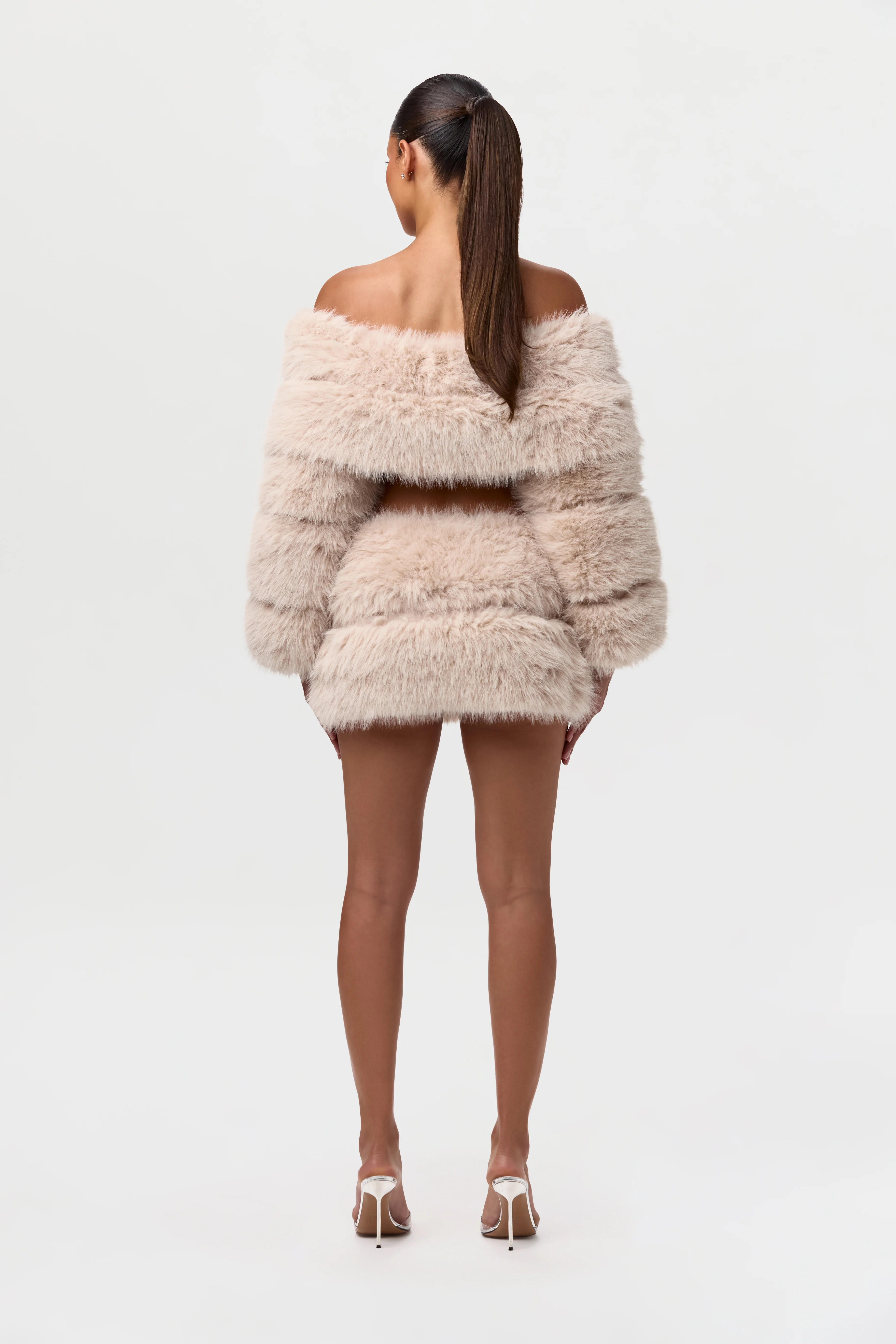 Faux Fur Pelted Mini Skirt - Image 12