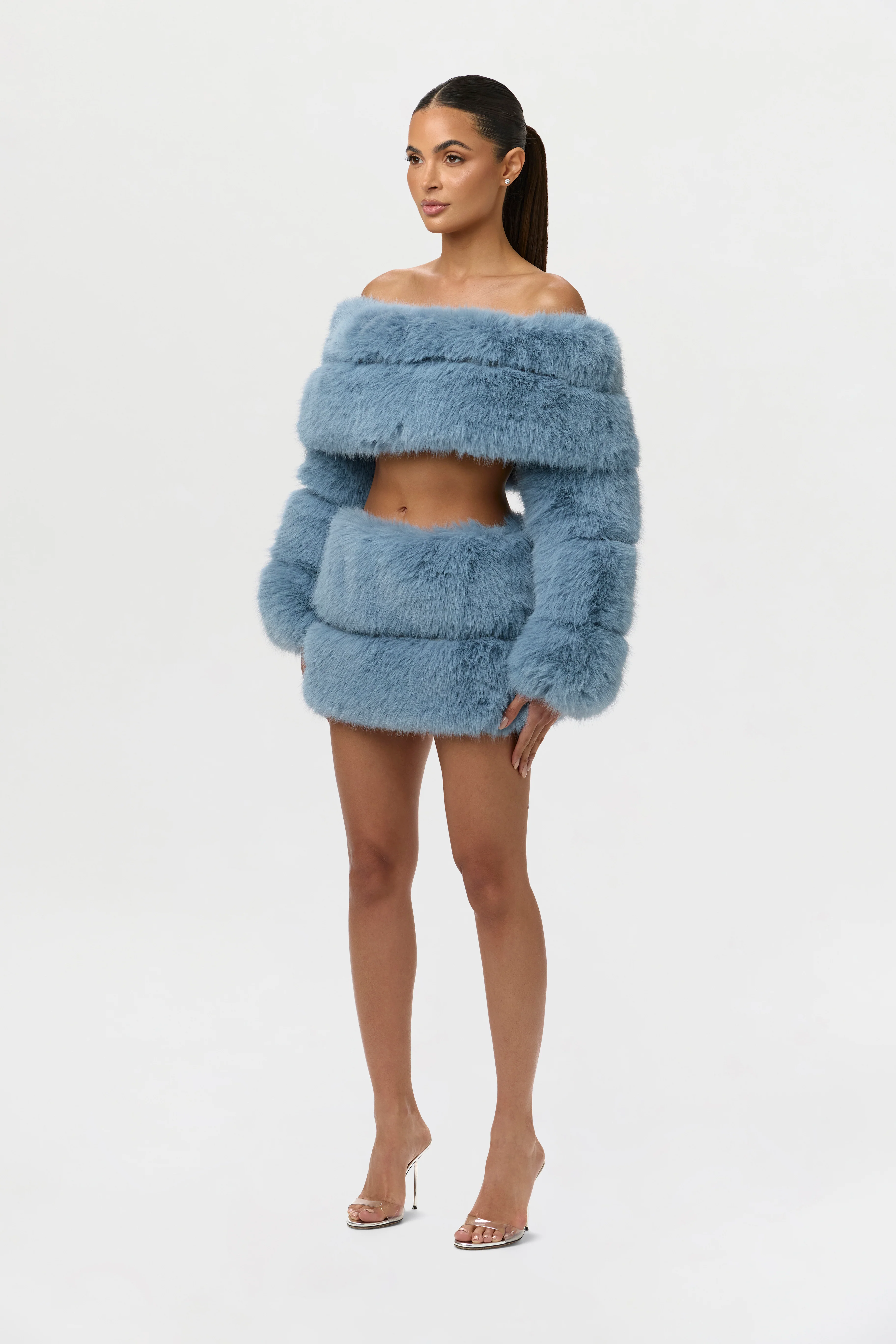 Faux Fur Pelted Mini Skirt - Image 3