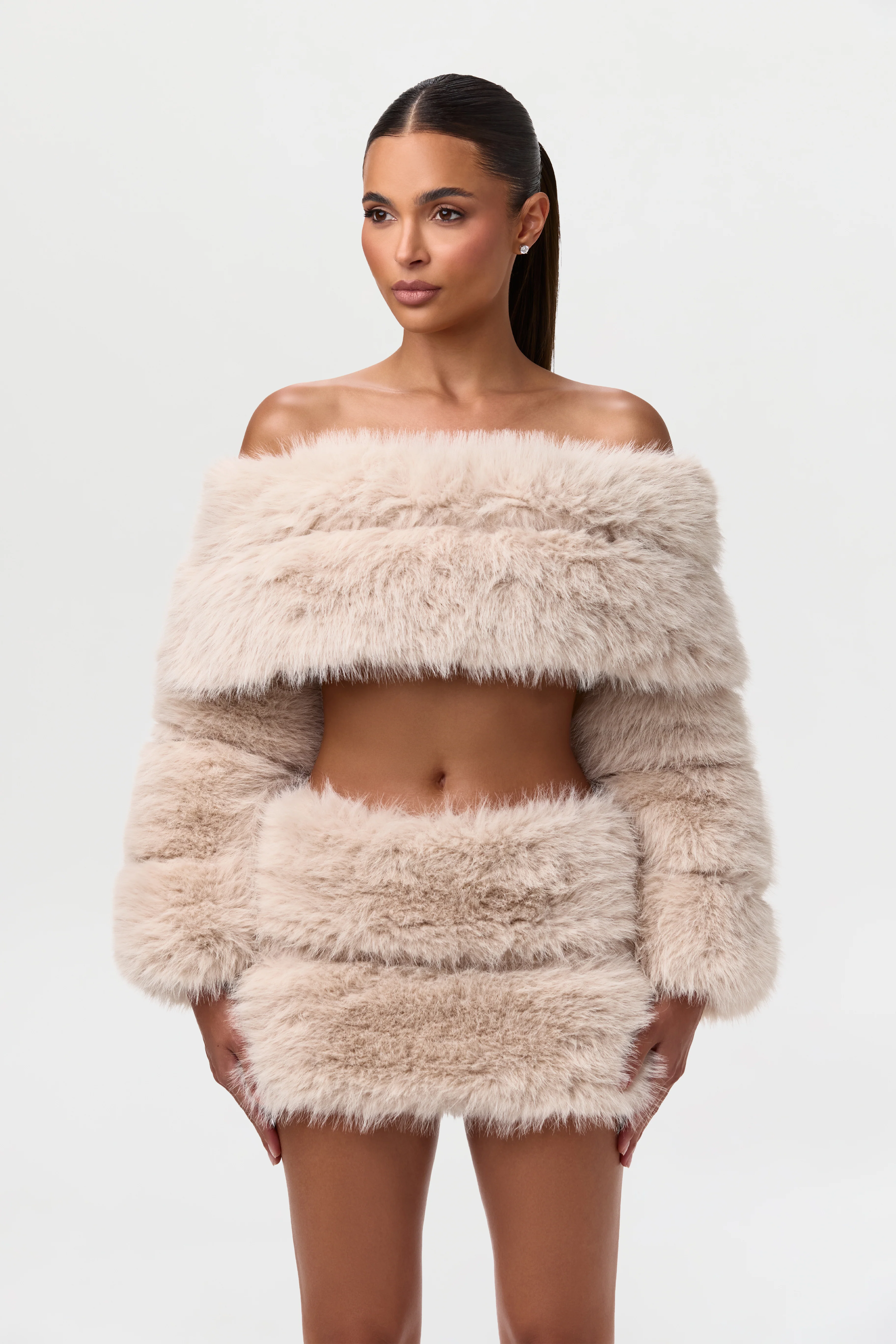 Faux Fur Pelted Mini Skirt - Image 7