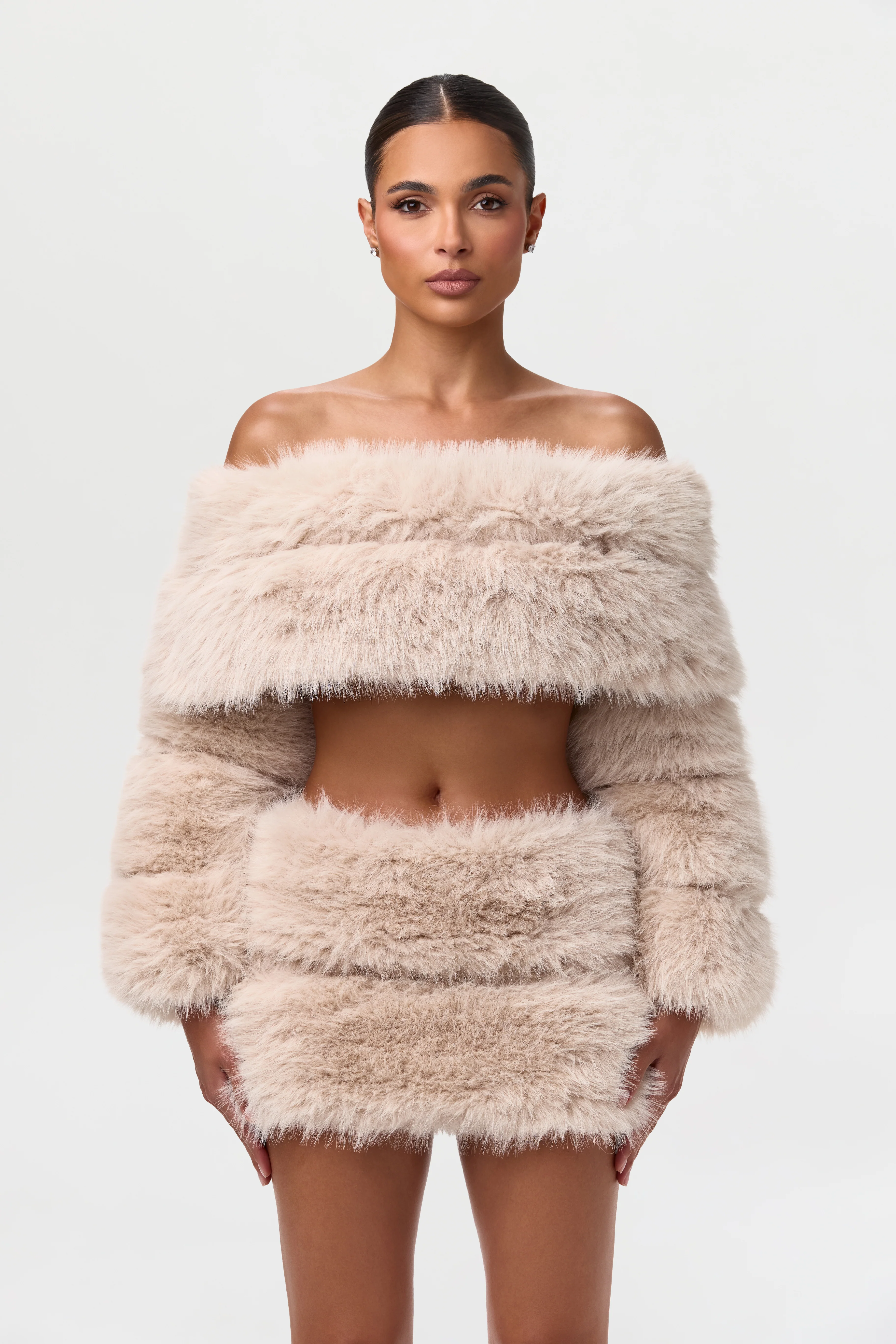 Faux Fur Pelted Mini Skirt - Image 8
