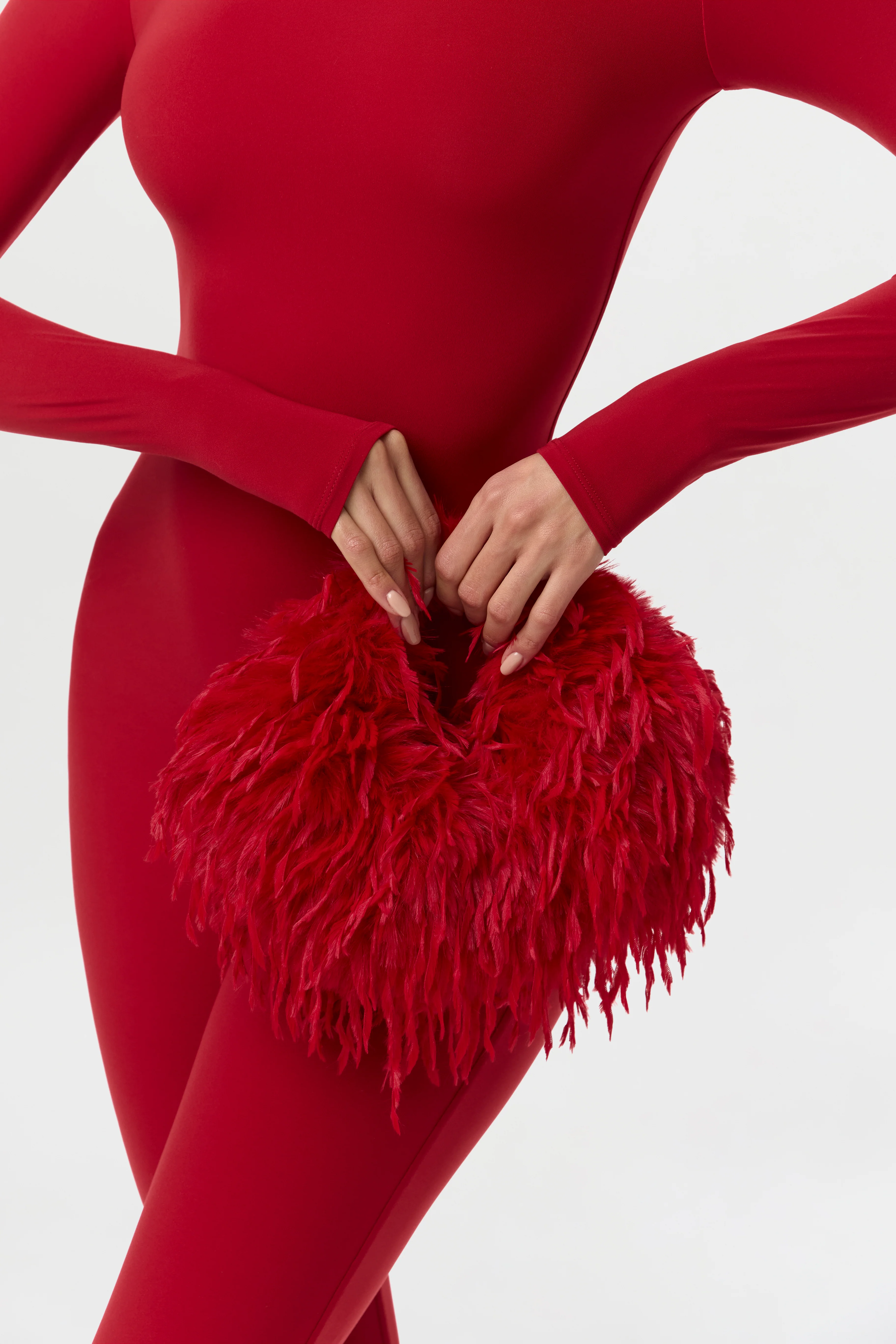 Faux Feather Mini Handbag - Image 5