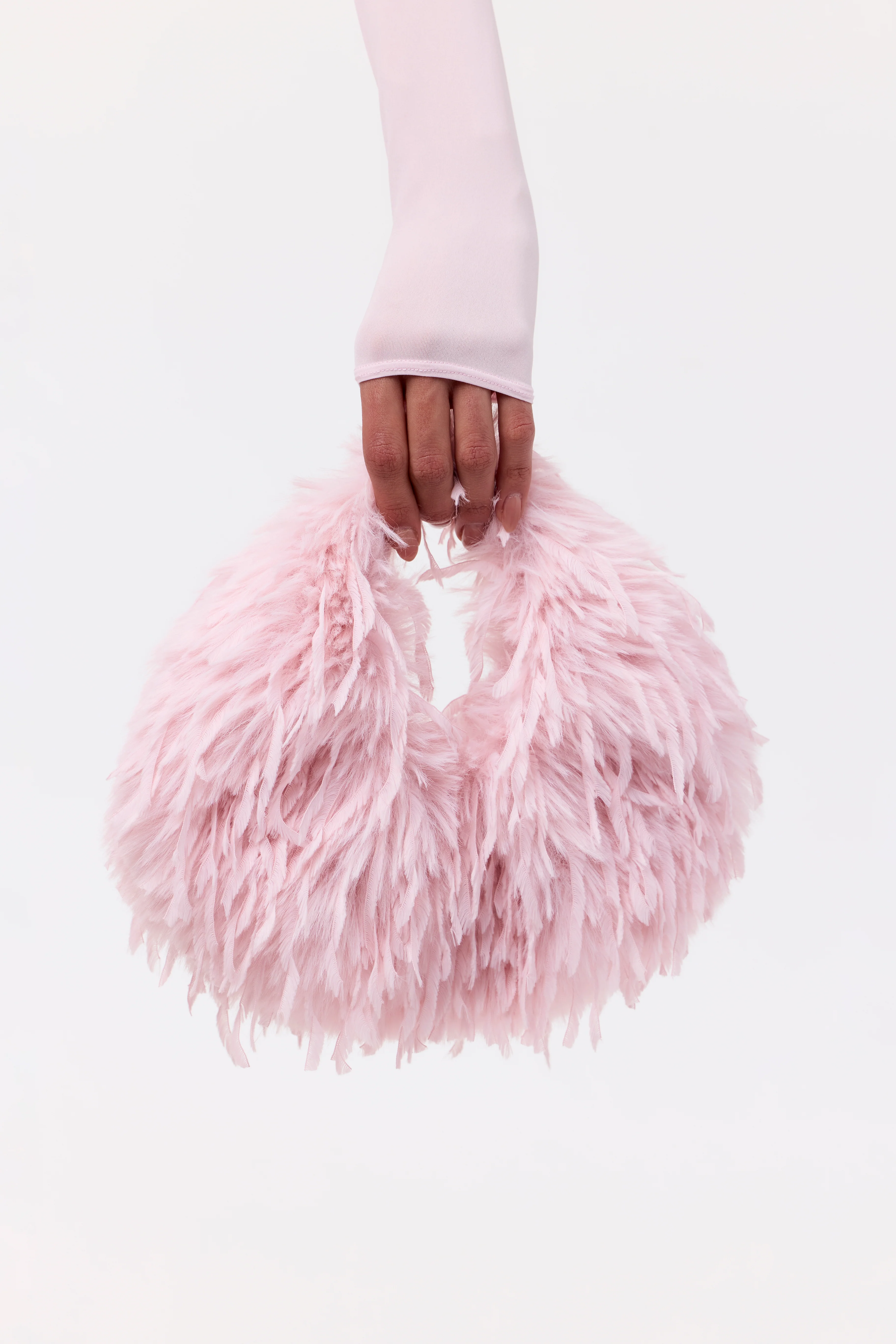 Faux Feather Mini Handbag - Image 6