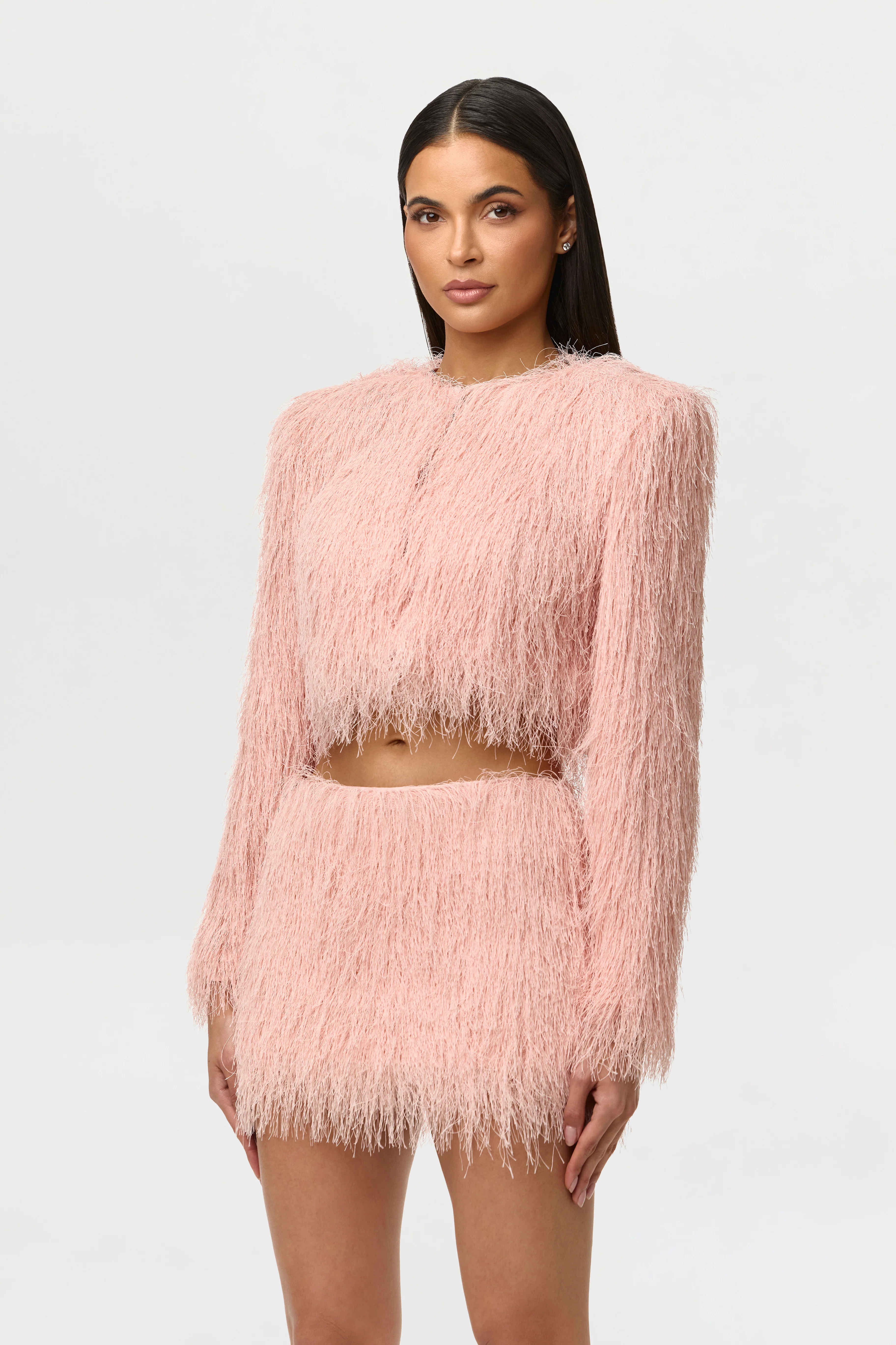 Faux Fringe Cropped Jacket - Image 5