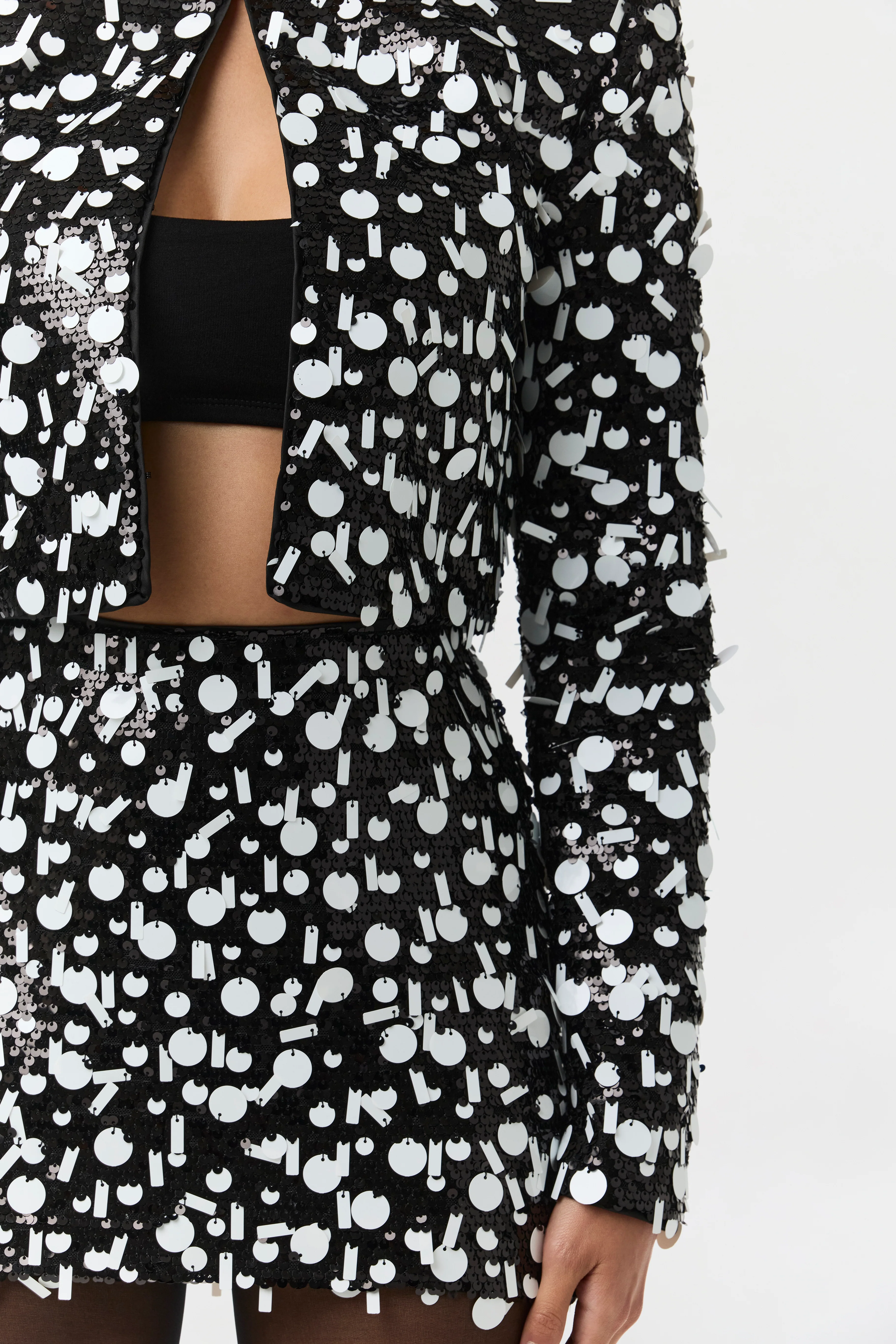 Geometric Sequin Mini Skirt - Image 3