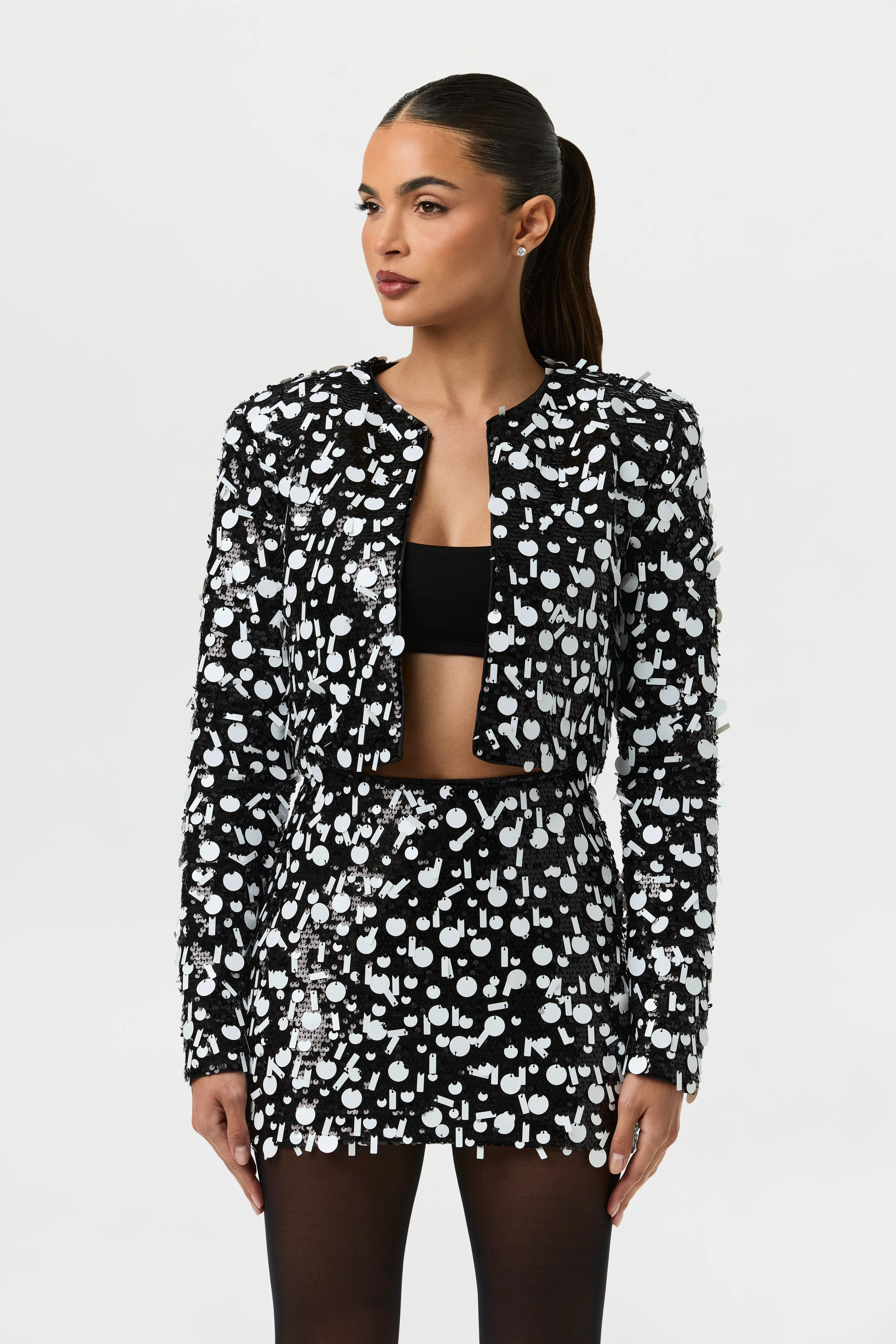 Geometric Sequin Mini Skirt - Image 9