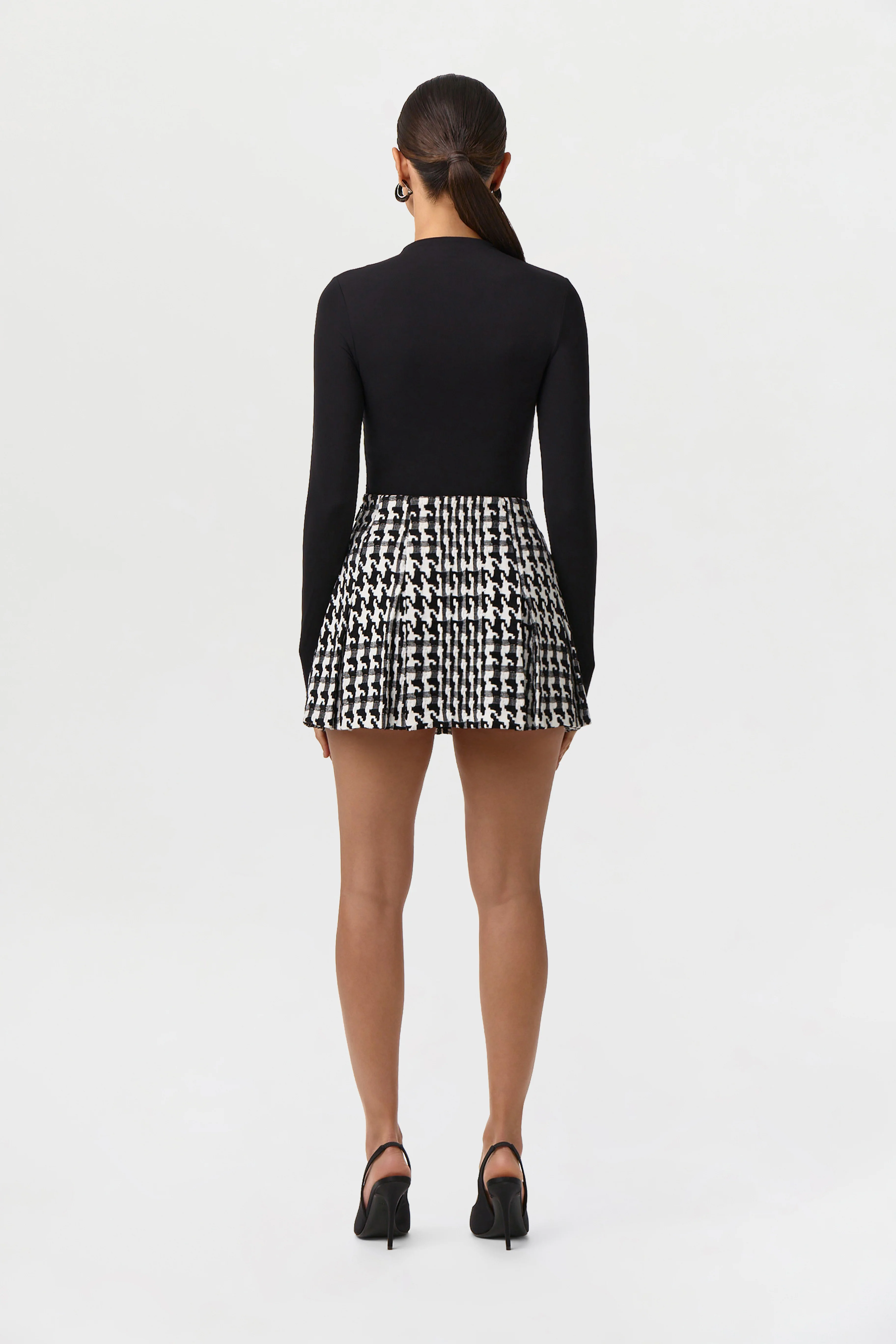 Jacquard Houndstooth Mini Skirt - Image 6