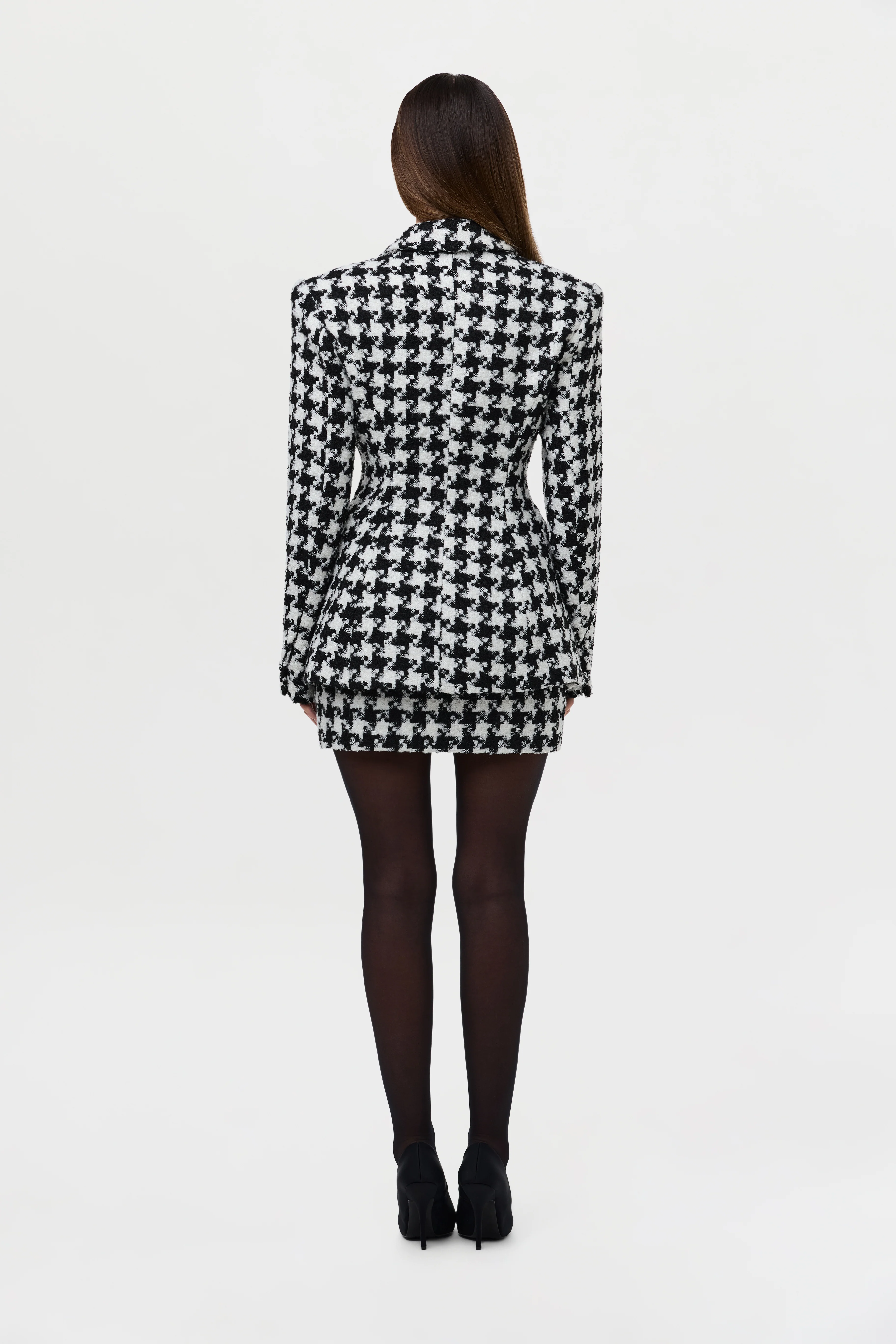 Tweed Houndstooth Mini Skirt - Image 9